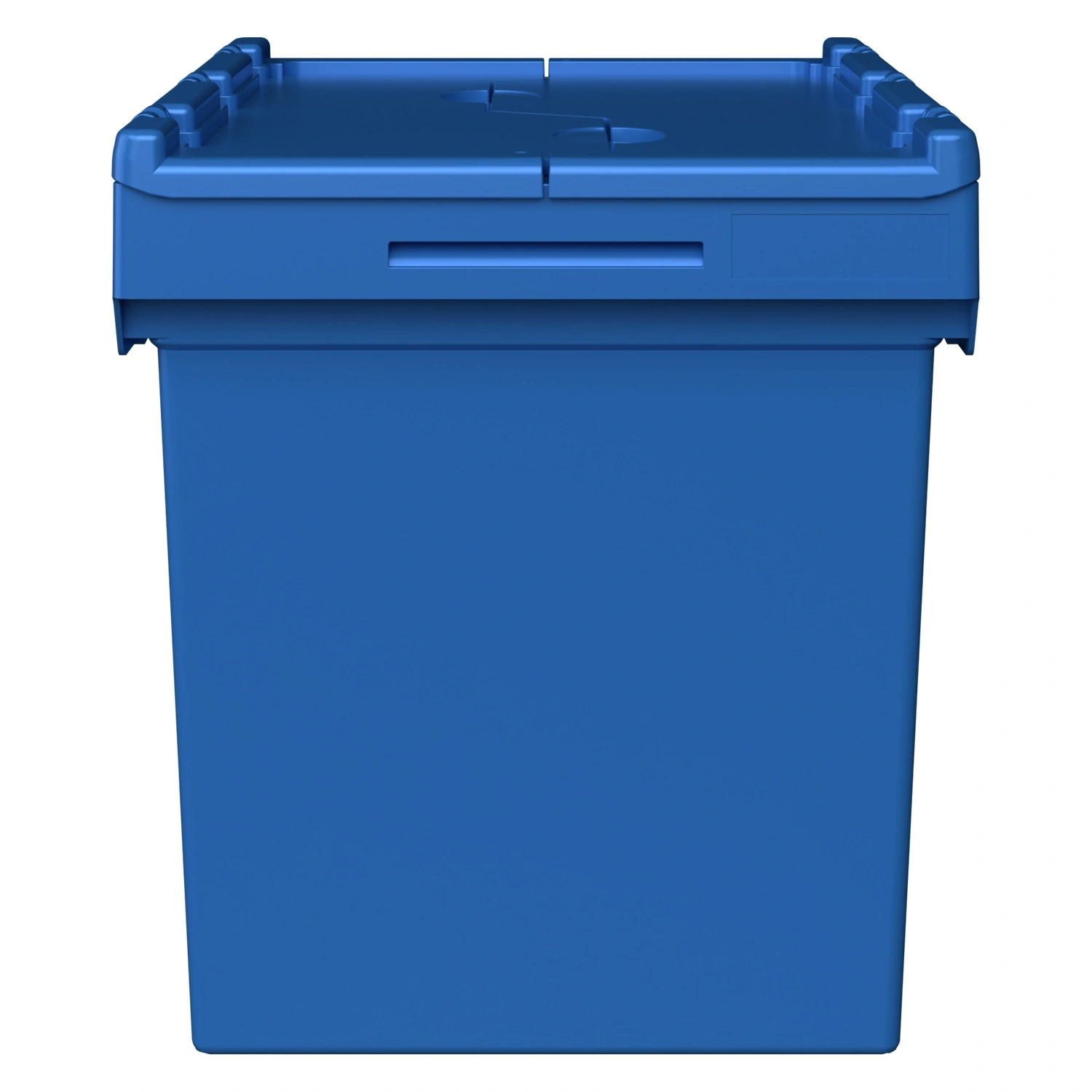 Вкладываемый контейнер INSTORE KV-6442 600х400х420 мм iPlast голубой со сплошным дном и распашной крышкой