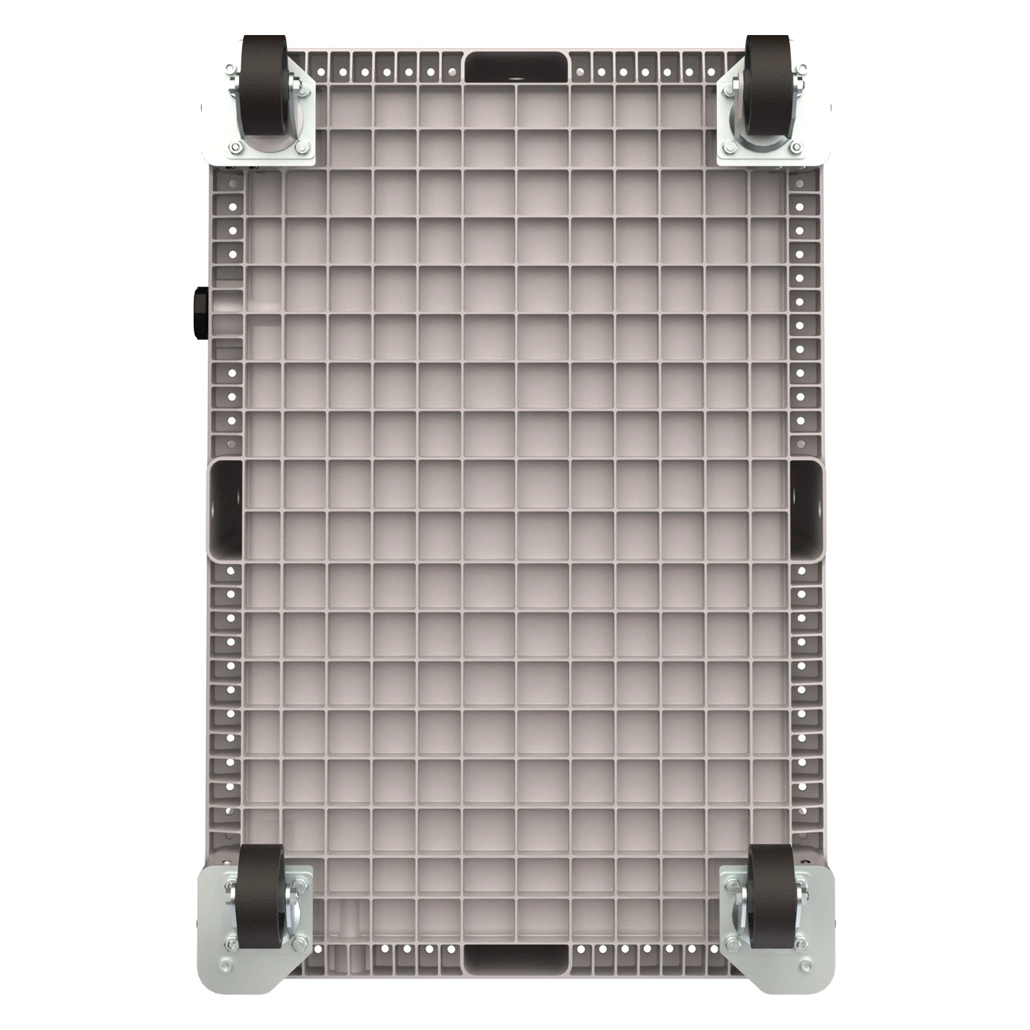 Контейнер 1200х800х920 мм iPlast iBOX светло-серый со сплош. стенками и дном, на колёсах с конич. резьбой 2 дюйма