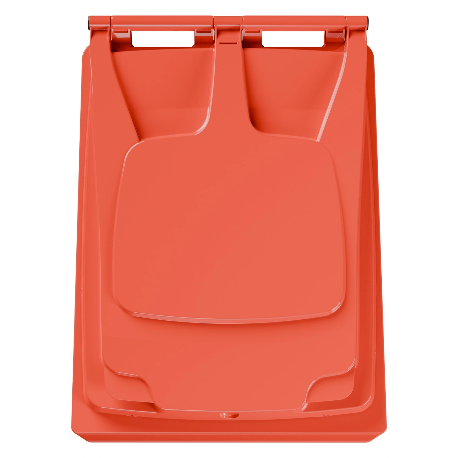 Мусорный контейнер 360 л iPlast красный 2-колёсный (д. 200 мм) с красной крышкой