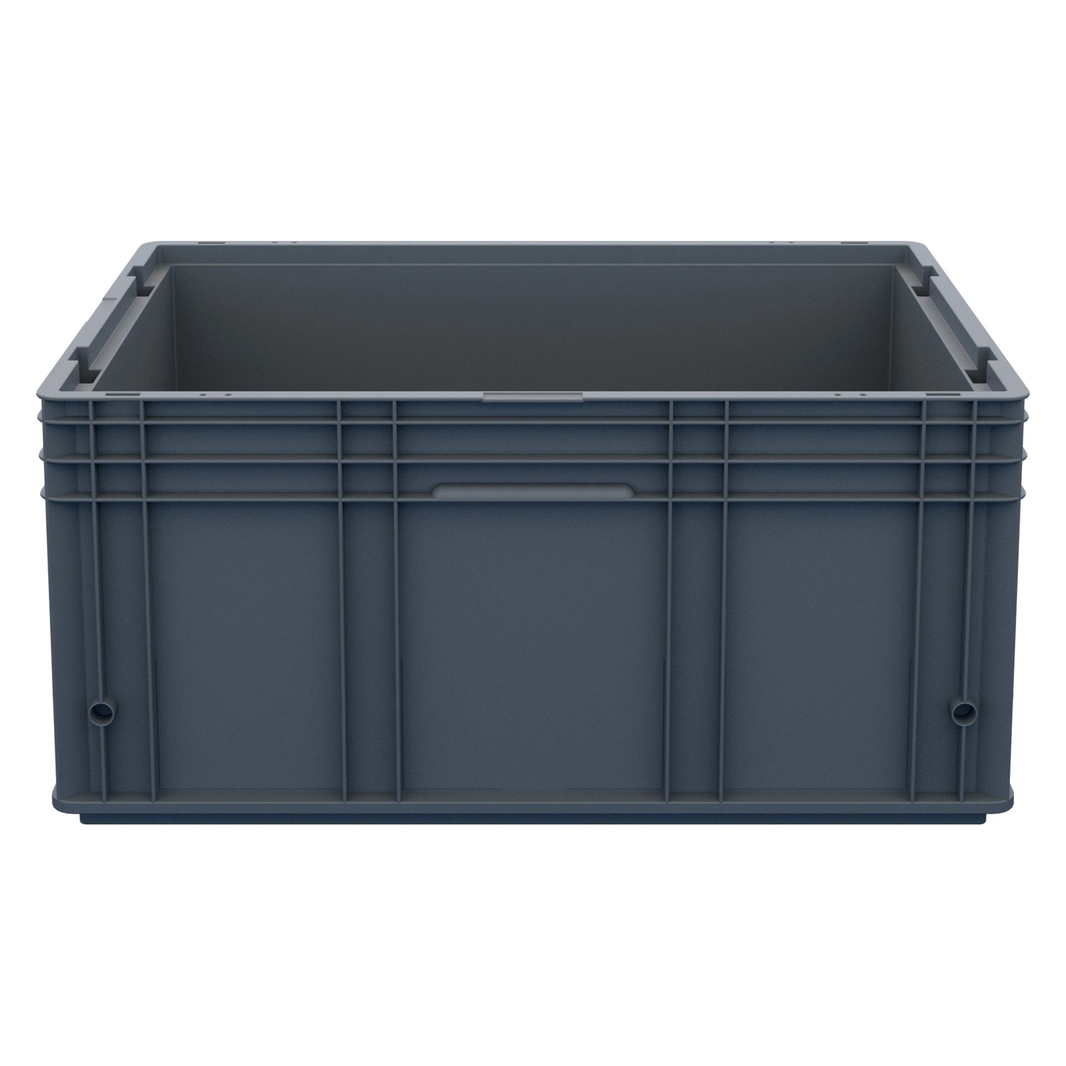 Ящик RL-KLT 6280 594х396х280 мм iPlast светло-серый с дренажными отверстиями в дне N1 (12.505F.1)