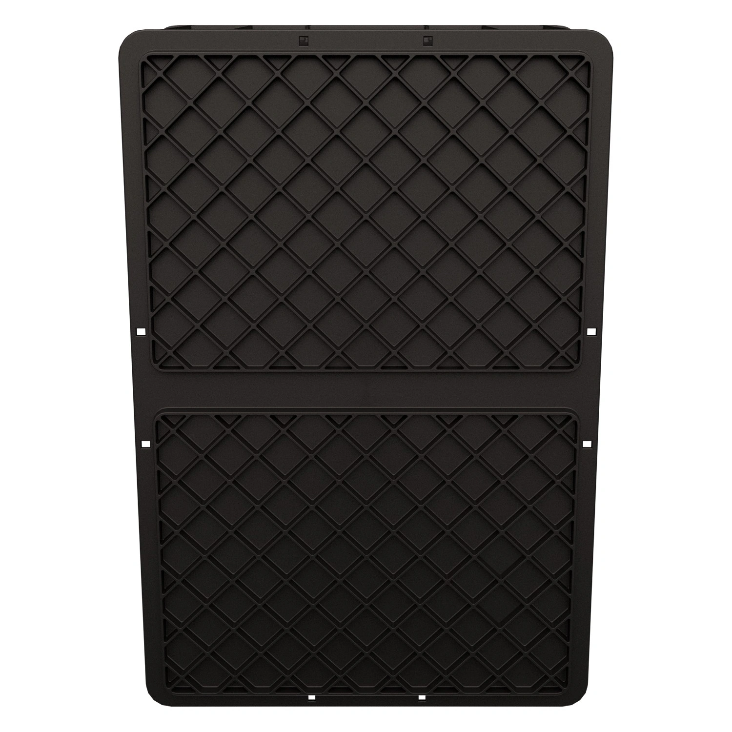 Евроконтейнер ЕС-6422.4 600х400х220 мм iPlast чёрный ЭКО с усиленным дном, закрытыми ручками