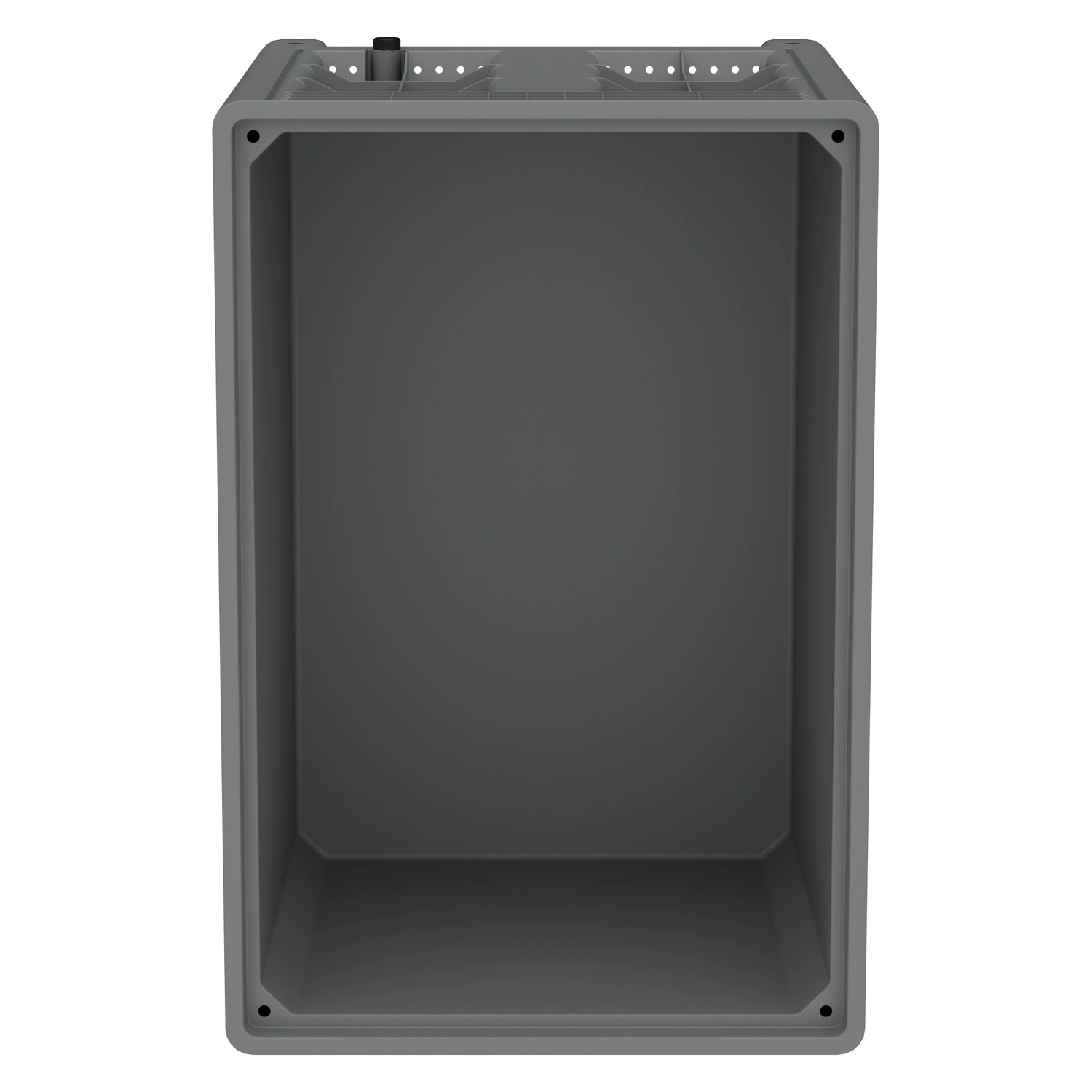 Большой контейнер 1200х800х800 мм iPlast iBOX светло-серый со сплош. стенками и дном на ножках с пробкой 1 дюйм