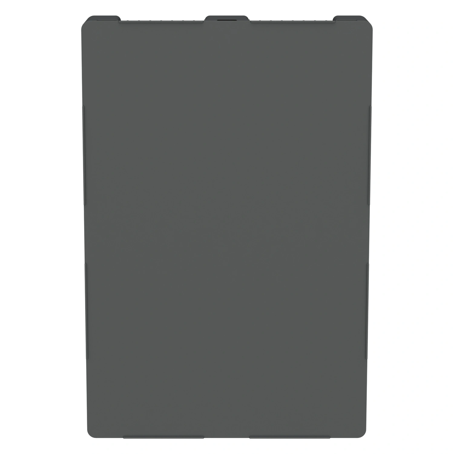 Пластиковый паллет 1200х800х150 мм iPlast серый сплошной на 3 полозьях с бортиком и 1 трубой усиления