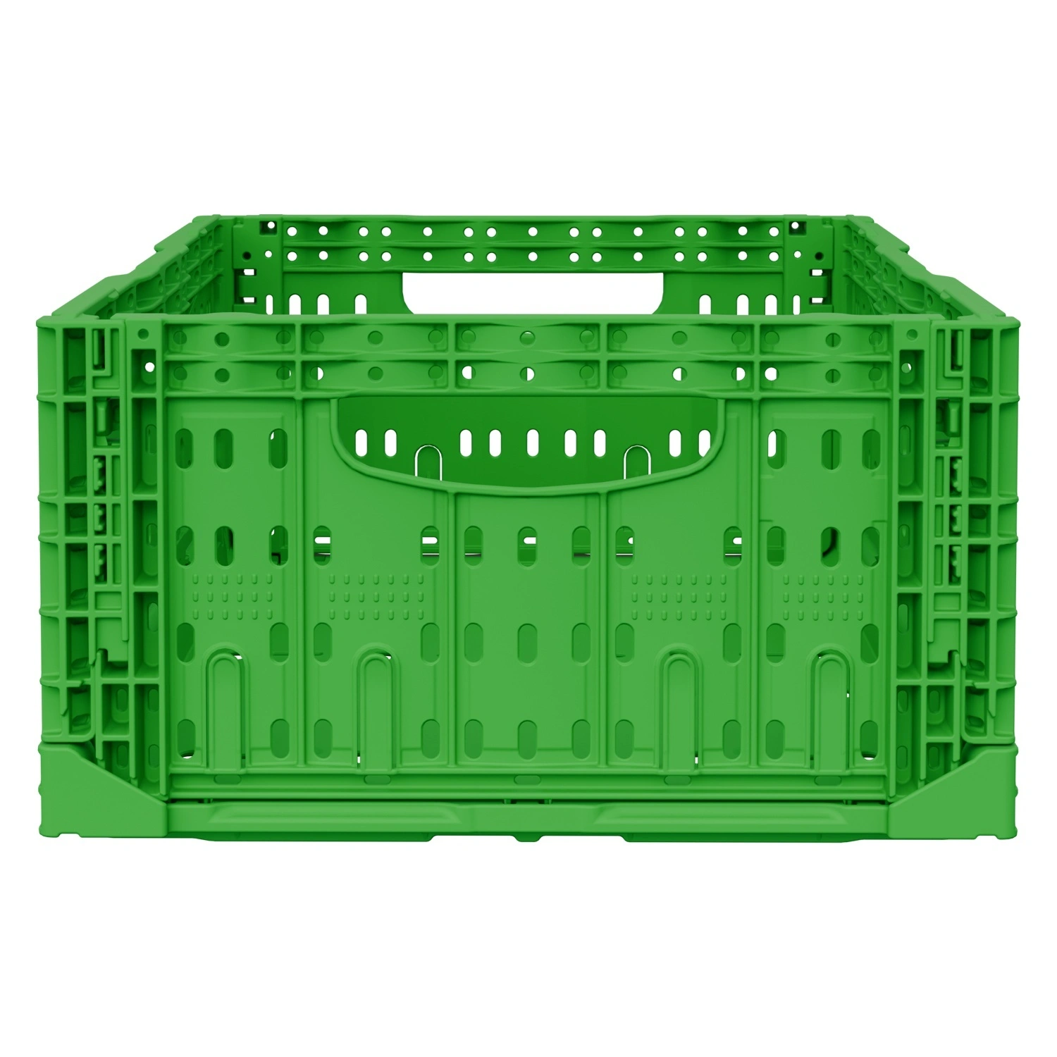 Складной ящик FC-4317 400х300х170 мм iPlast салатовый перфорированный