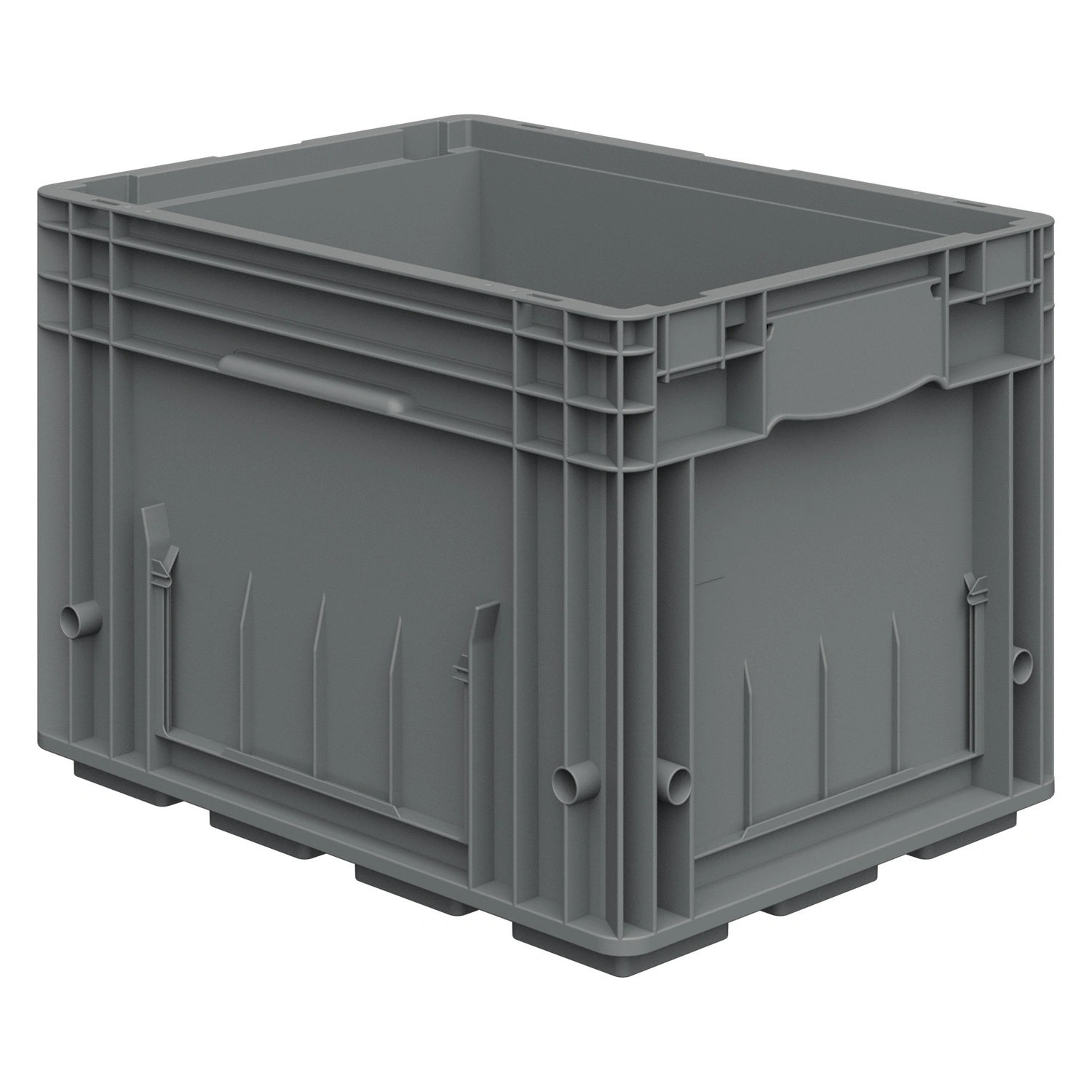 Ящик RL-KLT 4280 396х297х280 мм iPlast серый с дренажными отверстиями в дне