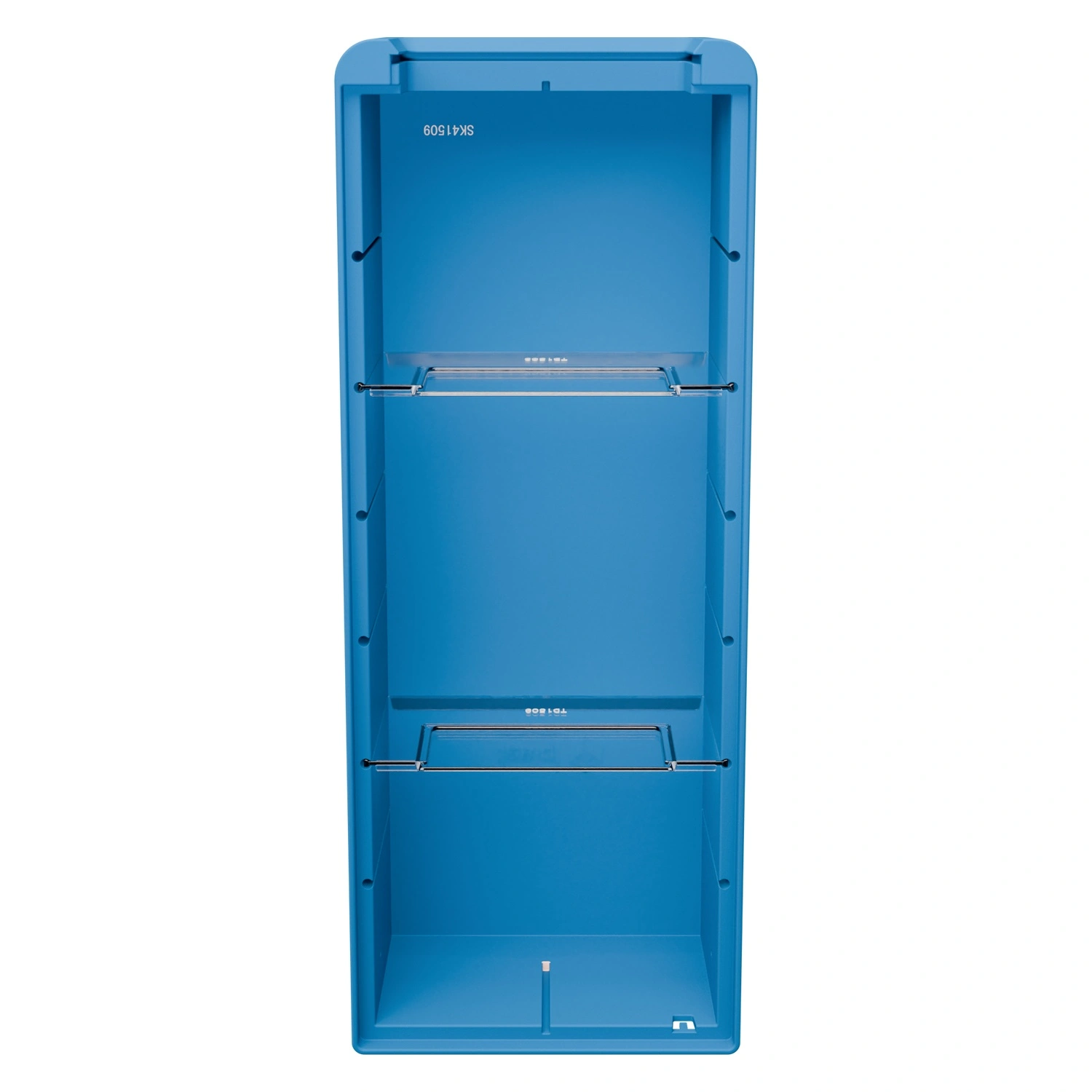 Полочный контейнер SK-41509 400х155х90 мм iPlast голубой с 2 поперечными перегородками