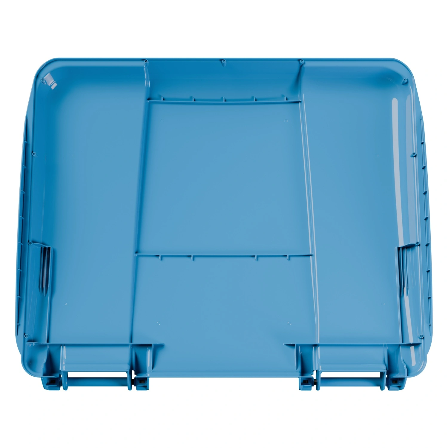 Крышка для мусорного контейнера 1100 л iPlast синяя c осями для крепления