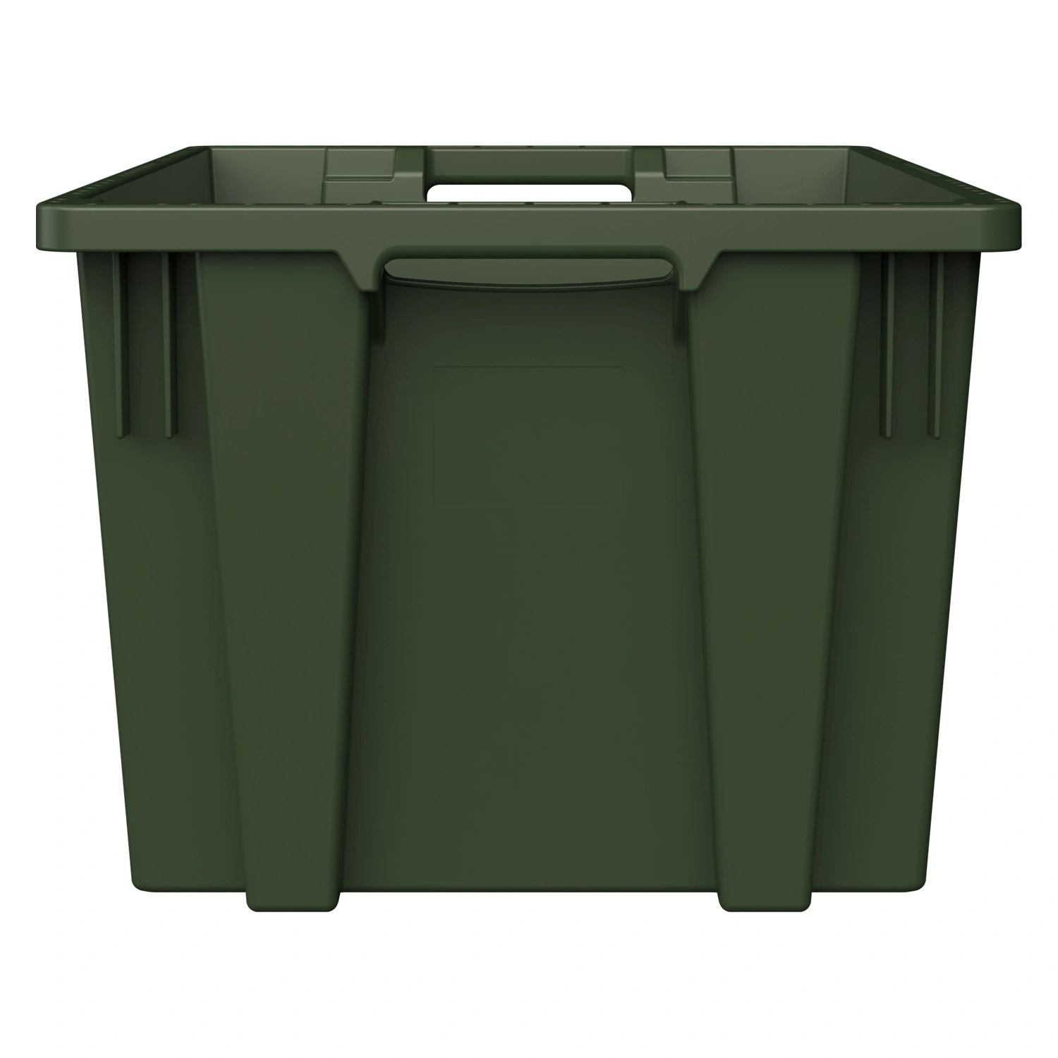 Поворотно-вкладываемый контейнер KD-6430.1 600х400х300 мм iPlast зелёный ЭКО со сплошным дном