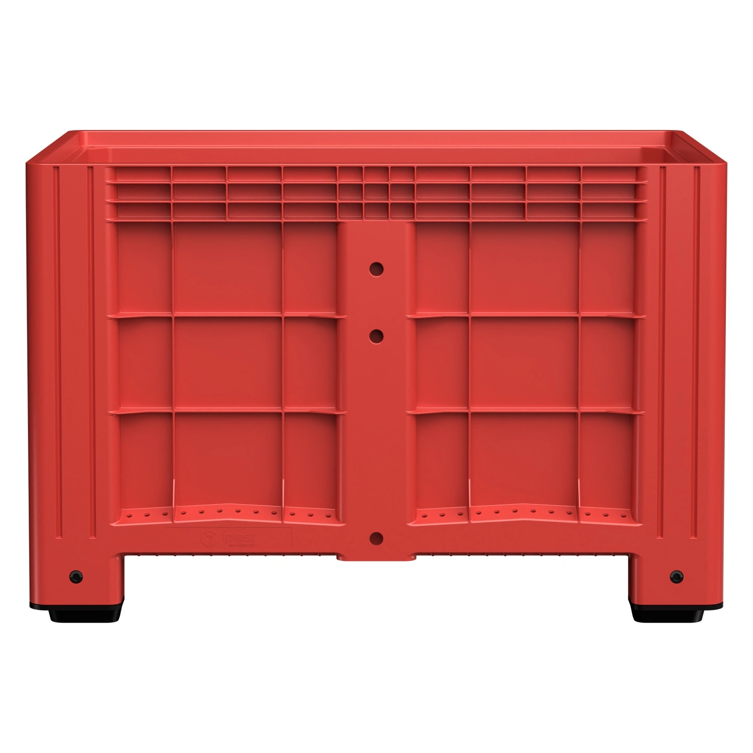 Большой контейнер 1200x800x800 мм iPlast iBOX красный со сплошными стенками и дном, на ножках Большой контейнер 1200x800x800 мм iPlast iBOX красный со сплошными стенками и дном, на ножках