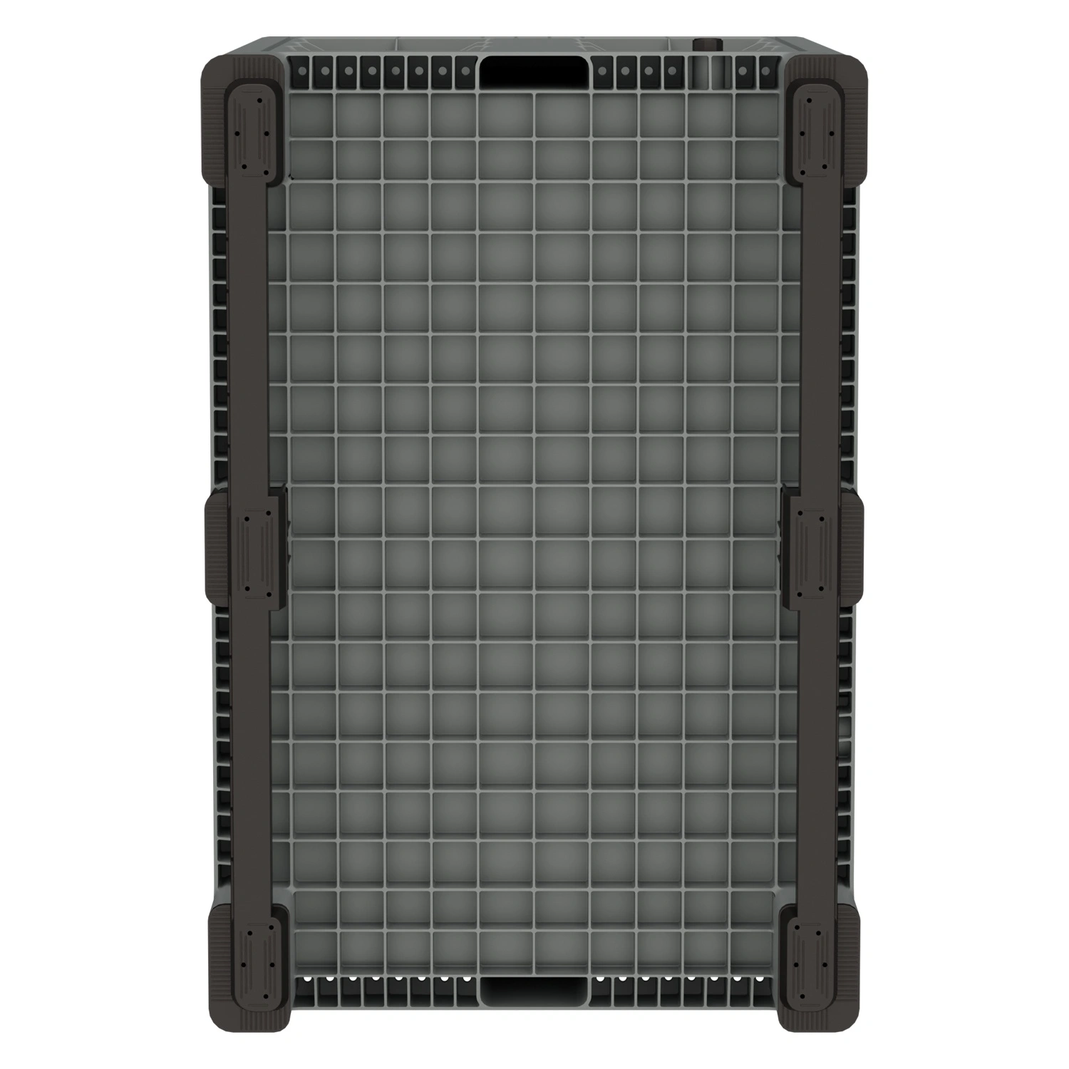 Большой контейнер 1200х800х800 мм iPlast iBOX светло-серый со сплош. стенками и дном на полозьях с пробкой 1 дюйм