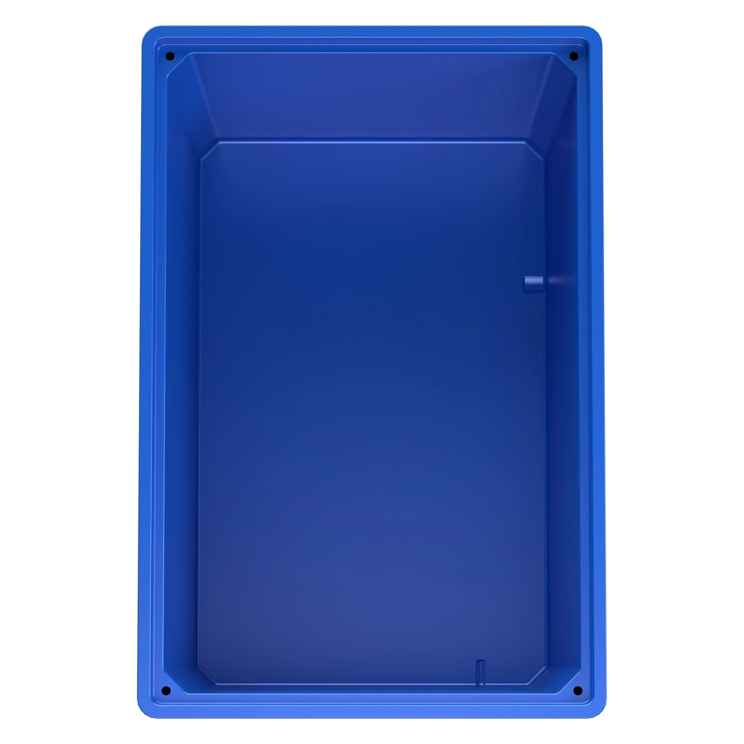 Большой контейнер 1200x800x800 мм iPlast iBOX голубой со сплошными стенками и дном, на полозьях