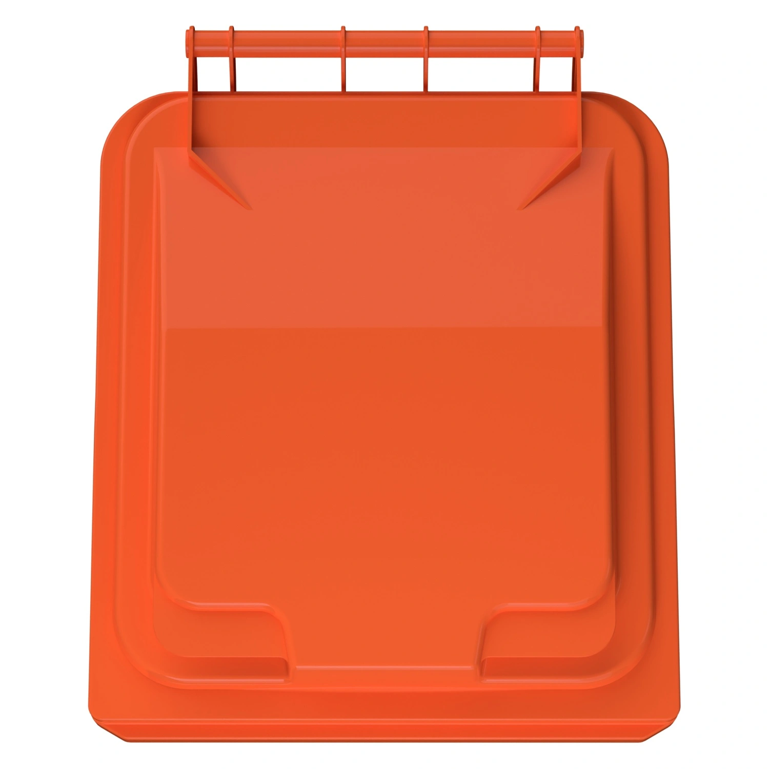 Мусорный контейнер 240 л iPlast оранжевый 2-колёсный (д. 200 мм) с оранжевой полипропиленовой крышкой