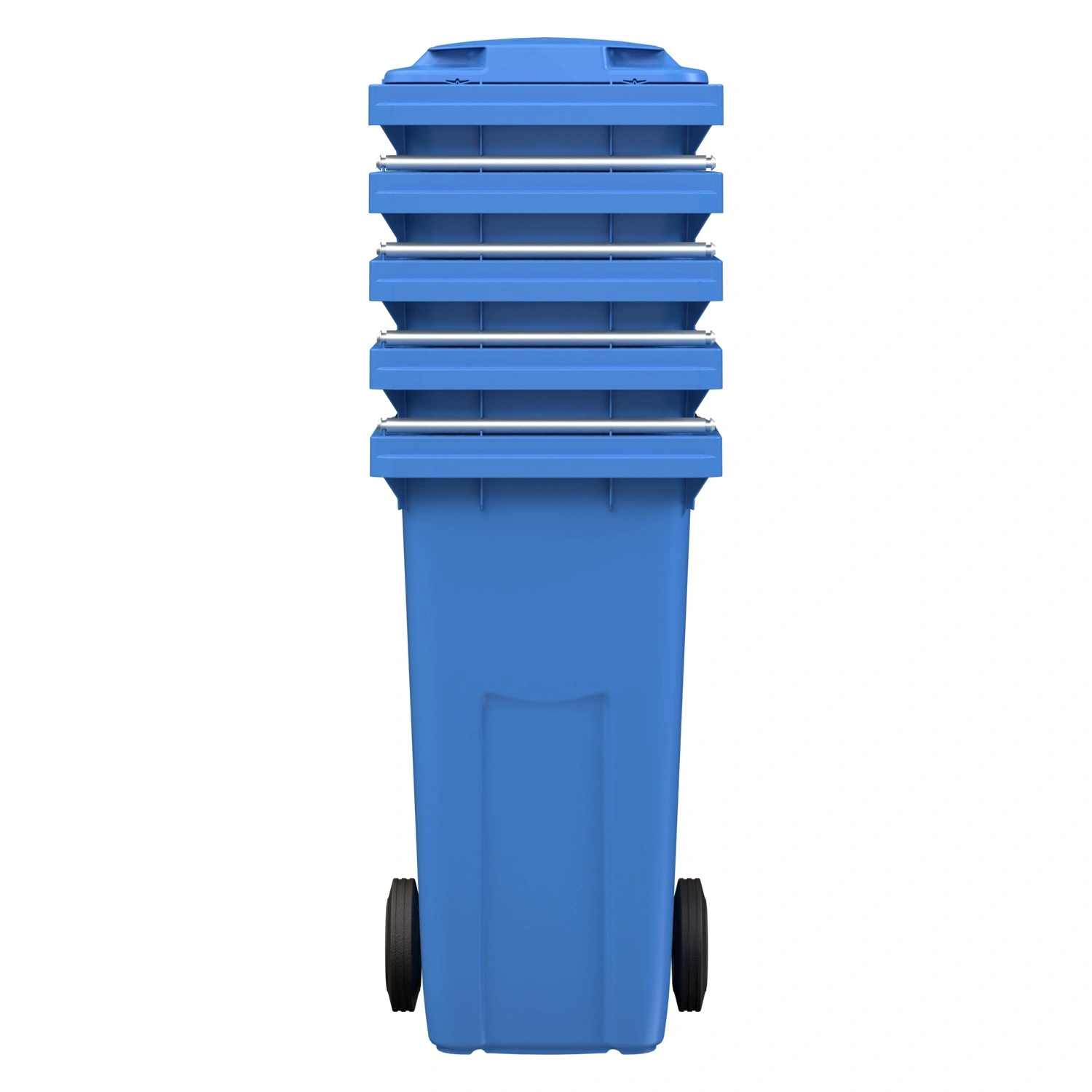 Мусорный контейнер 120 л iPlast тёмно-голубой 2-колёсный (д. 200 мм) с тёмно-голубой крышкой Мусорный контейнер 120 л iPlast тёмно-голубой 2-колёсный (д. 200 мм) с тёмно-голубой крышкой