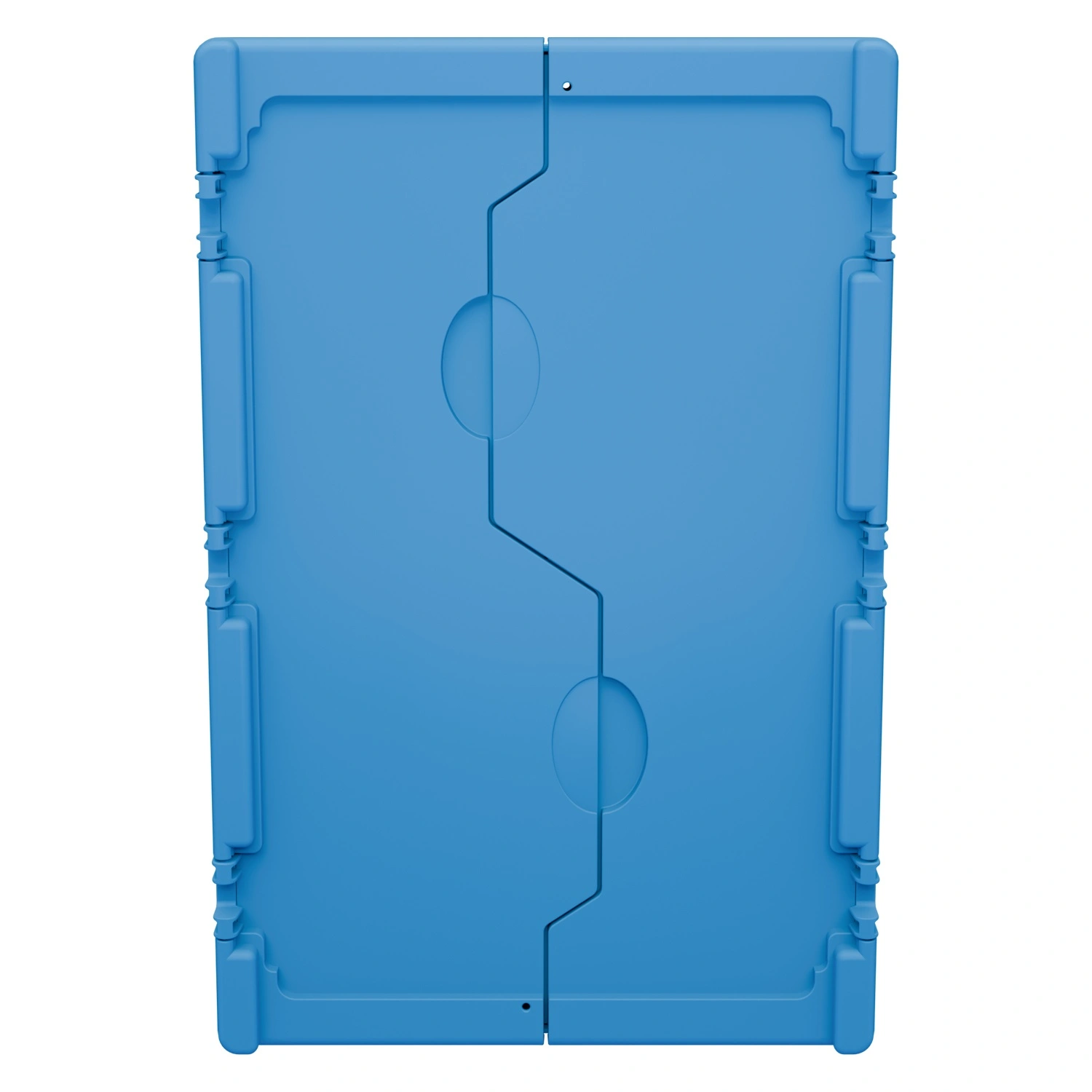 Вкладываемый контейнер INSTORE KV-6422 600х400х245 мм iPlast голубой со сплошным дном и распашной крышкой