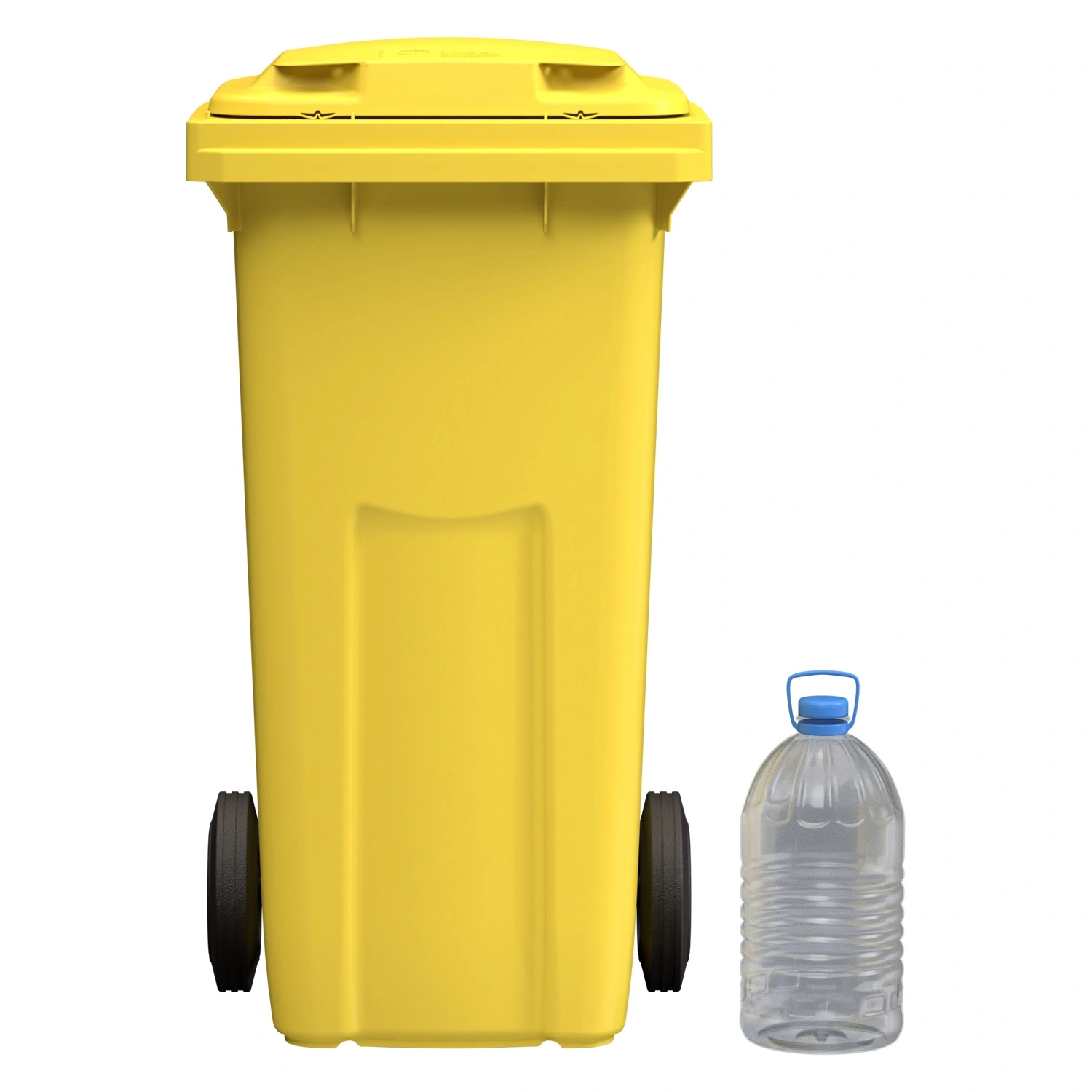 Мусорный контейнер 120 л iPlast жёлтый 2-колёсный (д. 200 мм) с жёлтой крышкой NEW (20.805) Мусорный контейнер 120 л iPlast жёлтый 2-колёсный (д. 200 мм) с жёлтой крышкой NEW (20.805)