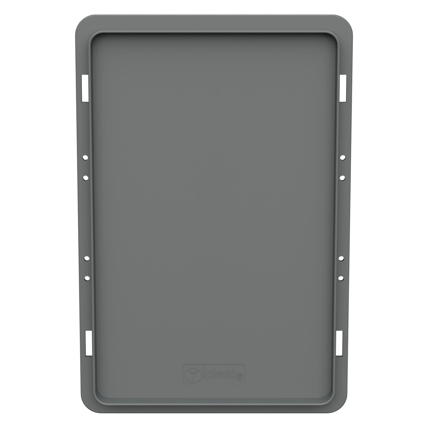 Крышка пластиковая 300х200 мм iPlast серая для ящиков KLT-3215, 3147