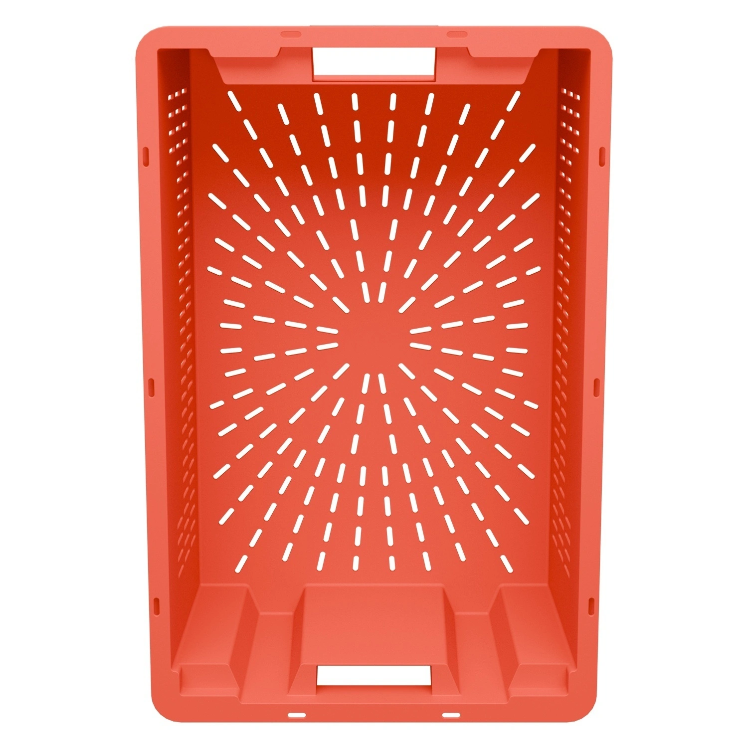 Пищевой ящик универсальный 600х400х200 мм iPlast красный ЭКО с перфорированными стенками и дном