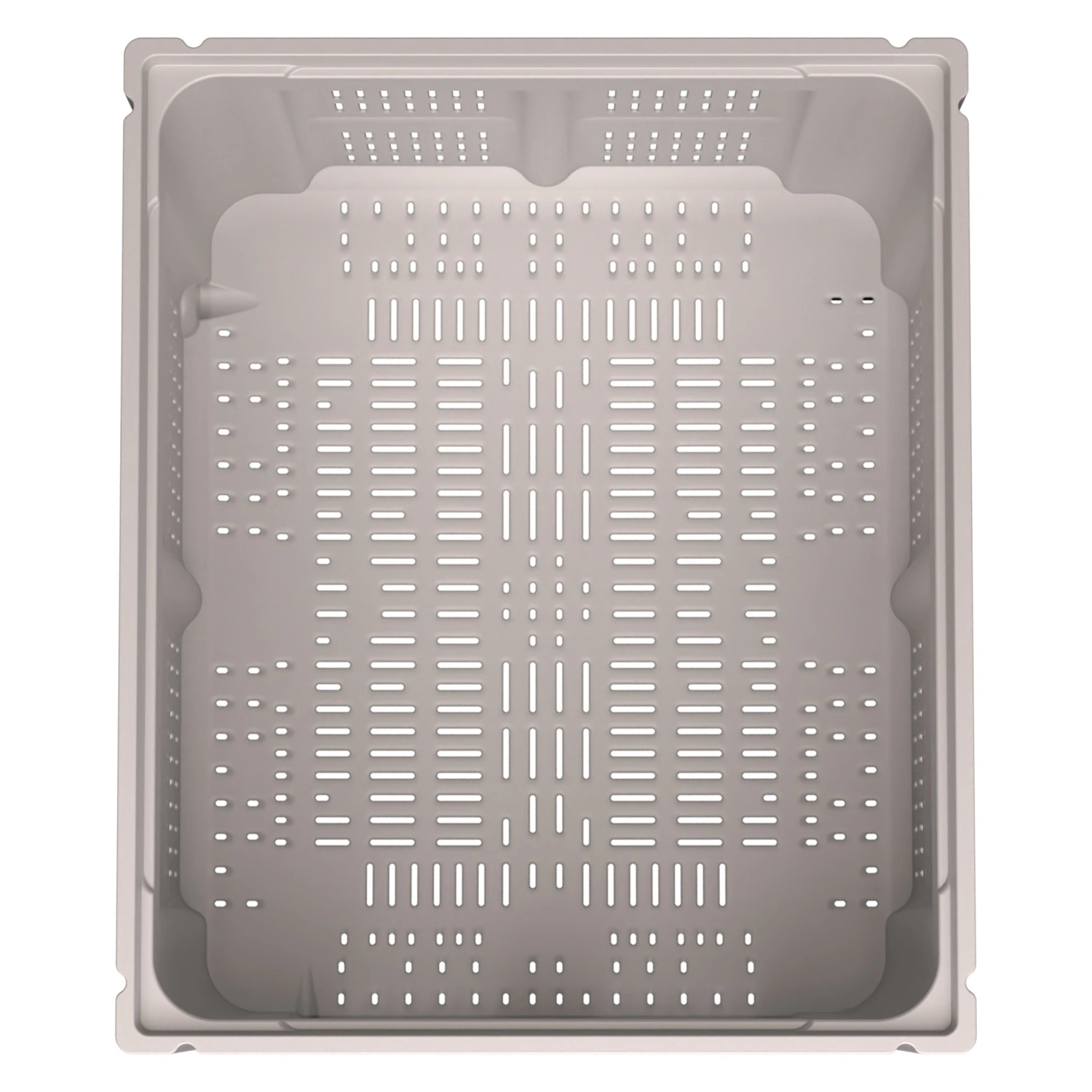 Большой контейнер 1200x1000x760 мм iPlast iBOX светло-серый c перфорированными стенками и дном, на ножках Большой контейнер 1200x1000x760 мм iPlast iBOX светло-серый c перфорированными стенками и дном, на ножках