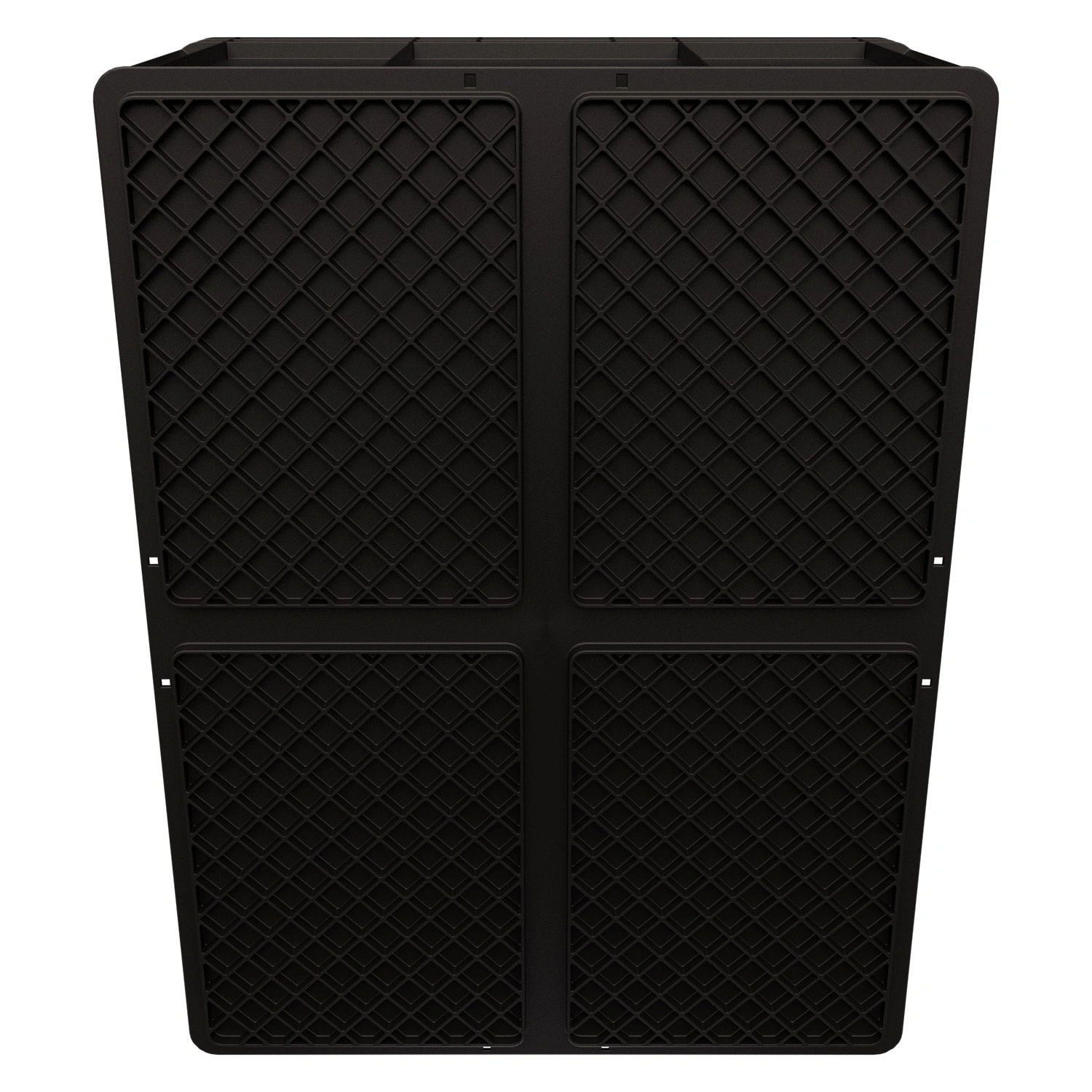 Евроконтейнер ЕС-8632.3 800х600х320 мм iPlast чёрный ЭКО с усиленным дном, открытыми ручками