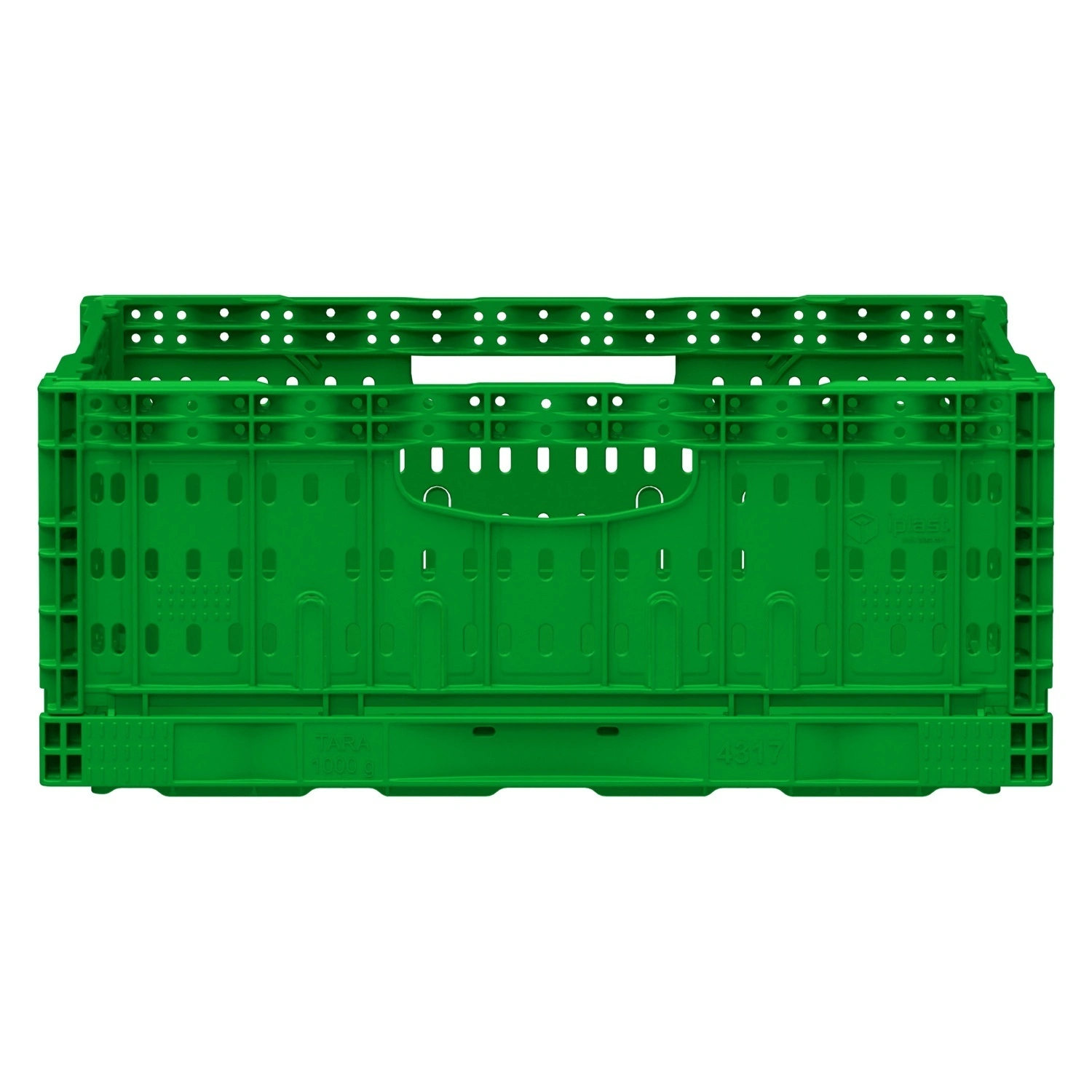 Складной ящик FC-4317 400х300х170 мм iPlast салатовый перфорированный