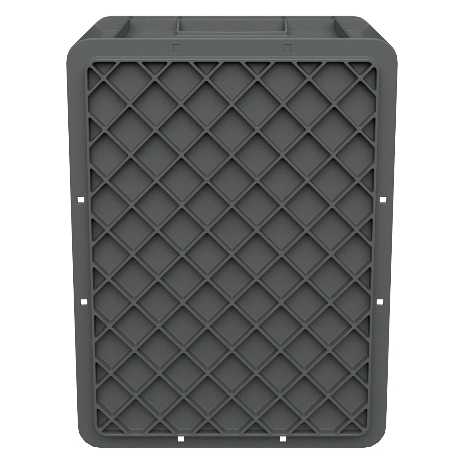 Евроконтейнер ЕС-4322.3 400х300х220 мм iPlast серый с усиленным дном и открытыми ручками