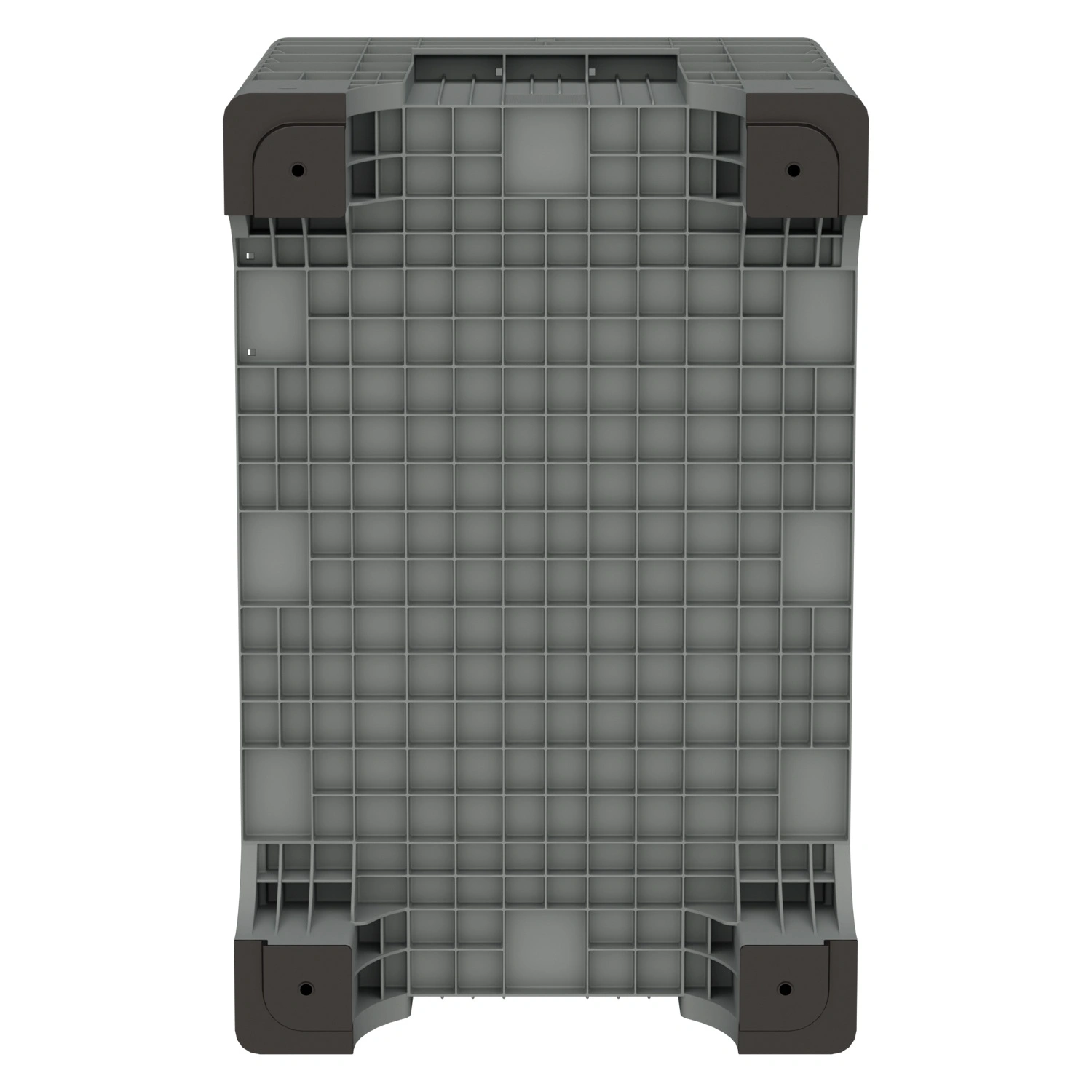 Большой контейнер 1020x640x675 мм iPlast iBOX светло-серый со сплошными стенками и дном, на ножках