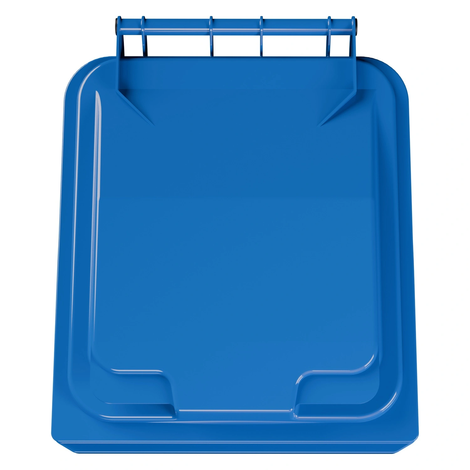 Мусорный контейнер 240 л iPlast синий 2-колёсный (д. 200 мм) с синей полипропиленовой крышкой