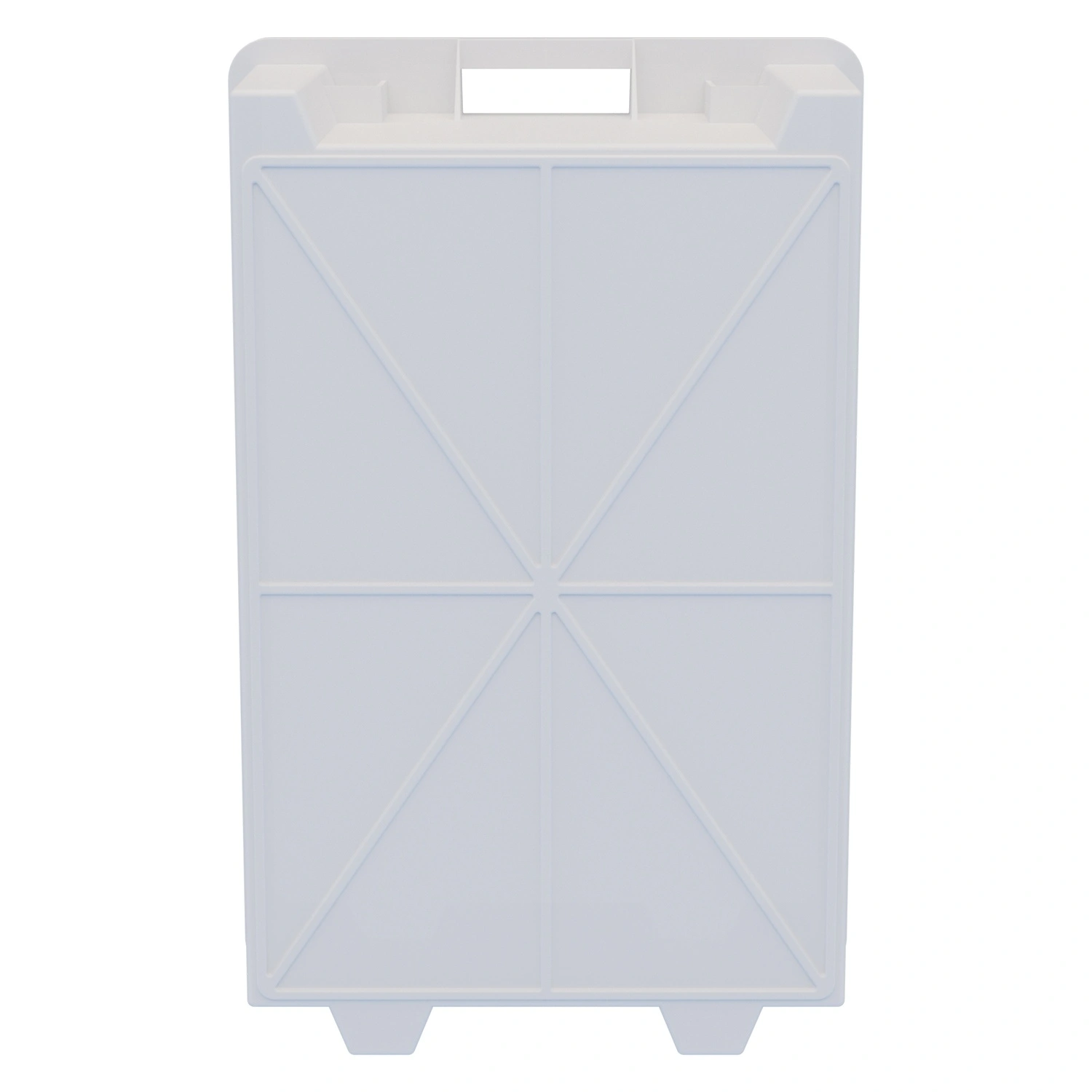 Пищевой ящик универсальный 600х400х200 мм iPlast белый с перфорированными стенками и сплошным дном