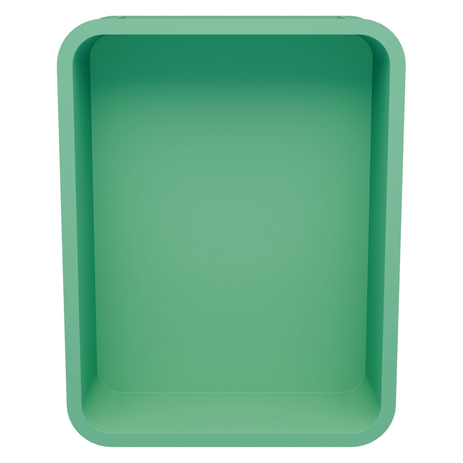 Пищевой ящик универсальный 435х335х110 мм iPlast зелёный ЭКО со сплошными стенками и дном