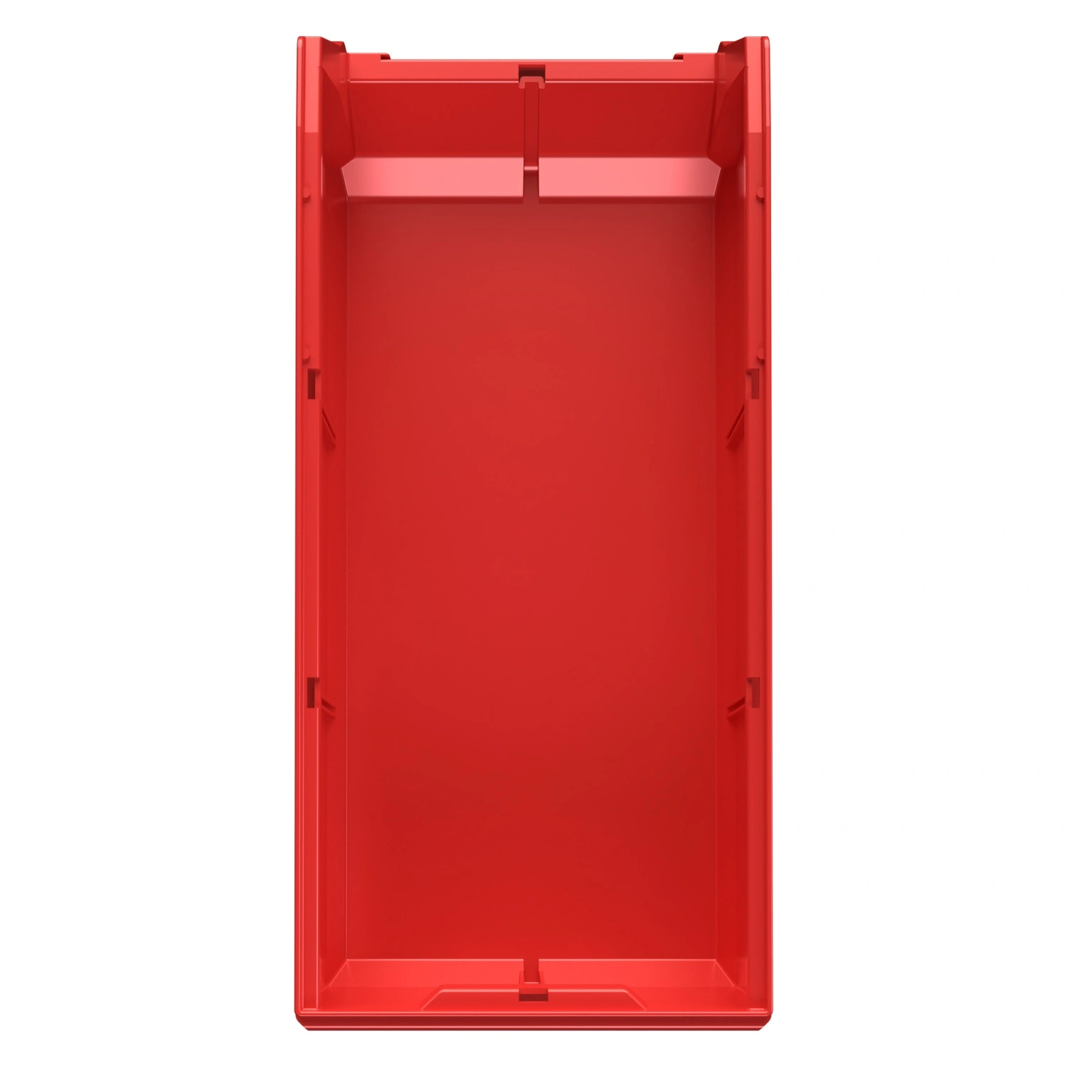 Складской лоток Logic Store 500х225х150 мм iPlast красный с отверстиями для перегородок и наклейкой сбоку