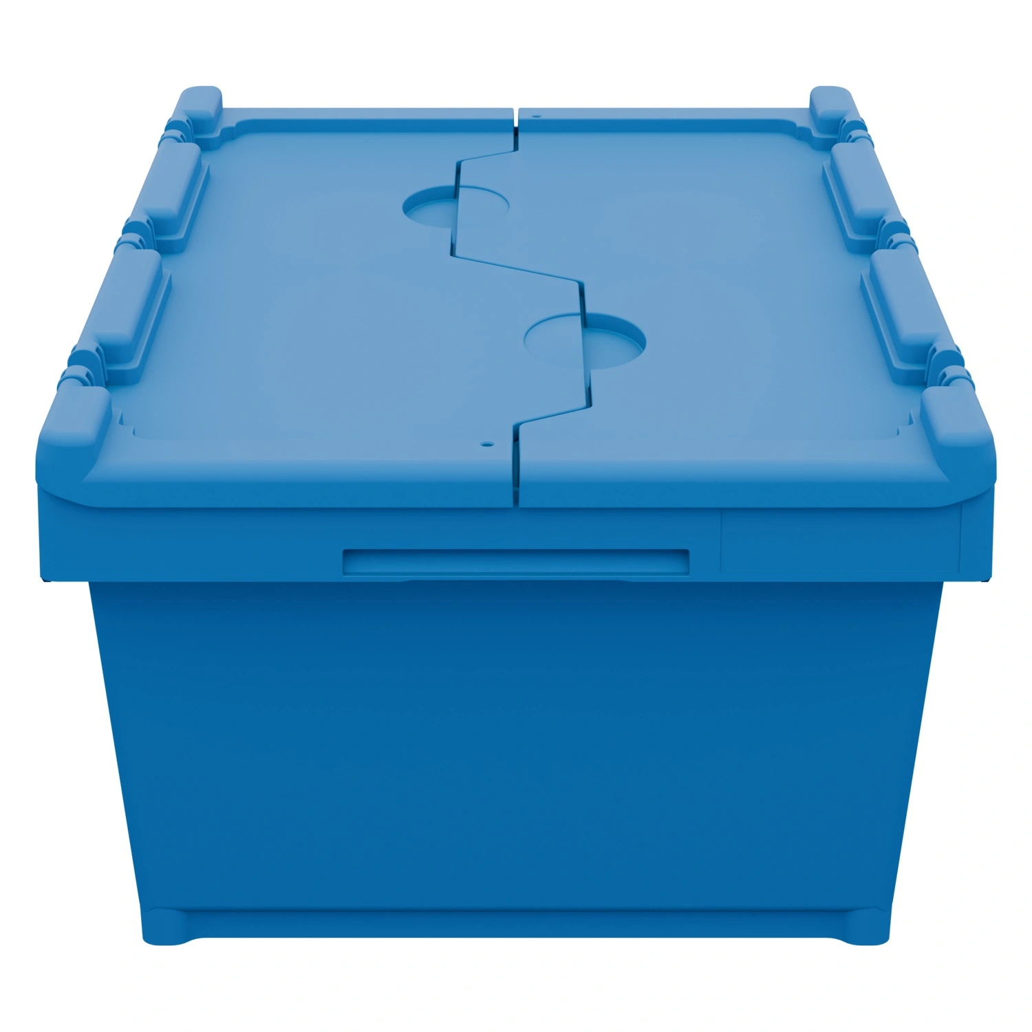 Вкладываемый контейнер INSTORE KVR-6422 600х400х245 мм iPlast голубой с усиленным дном и распашной крышкой