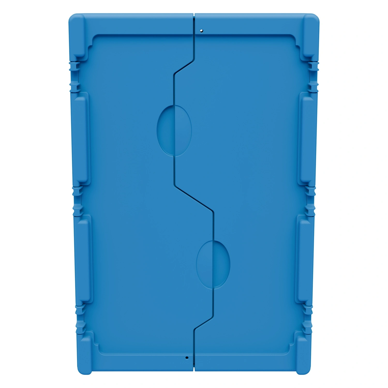 Вкладываемый контейнер INSTORE KV-6417 600х400х196 мм iPlast голубой со сплошным дном и распашной крышкой