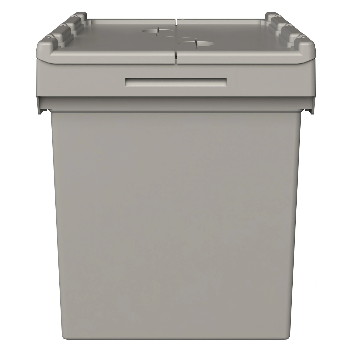 Вкладываемый контейнер INSTORE KV-6442 600х400х420 мм iPlast серый со сплошным дном и распашной крышкой