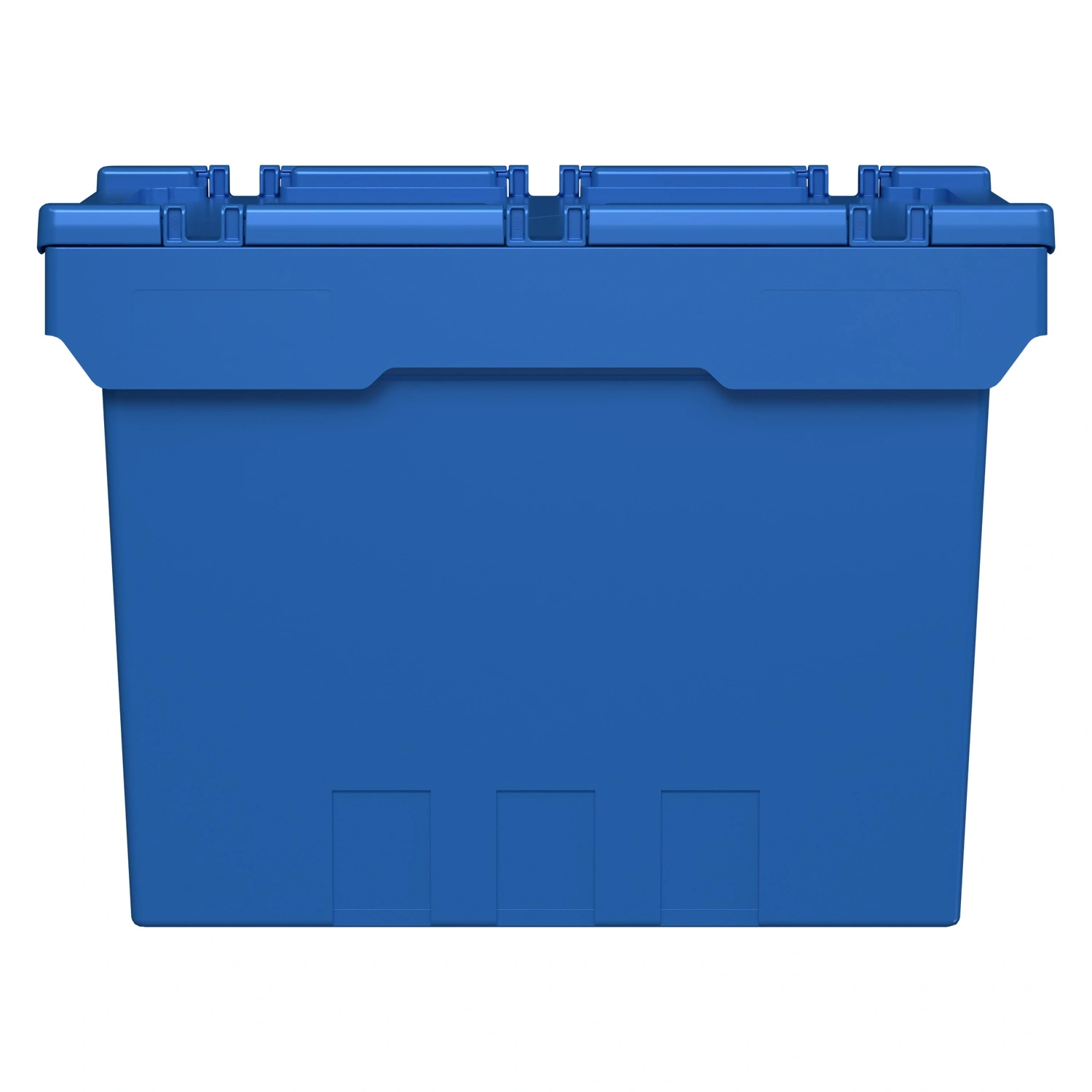 Вкладываемый контейнер INSTORE KV-6442 600х400х420 мм iPlast голубой со сплошным дном и распашной крышкой