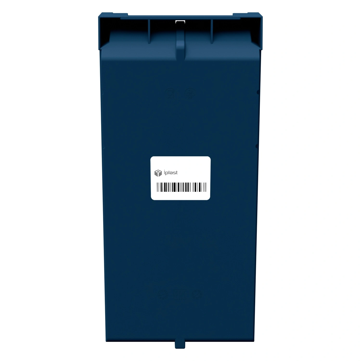 Складской лоток Logic Store 500х225х150 мм iPlast синий индиго с отверстиями для перегородок и наклейкой сбоку