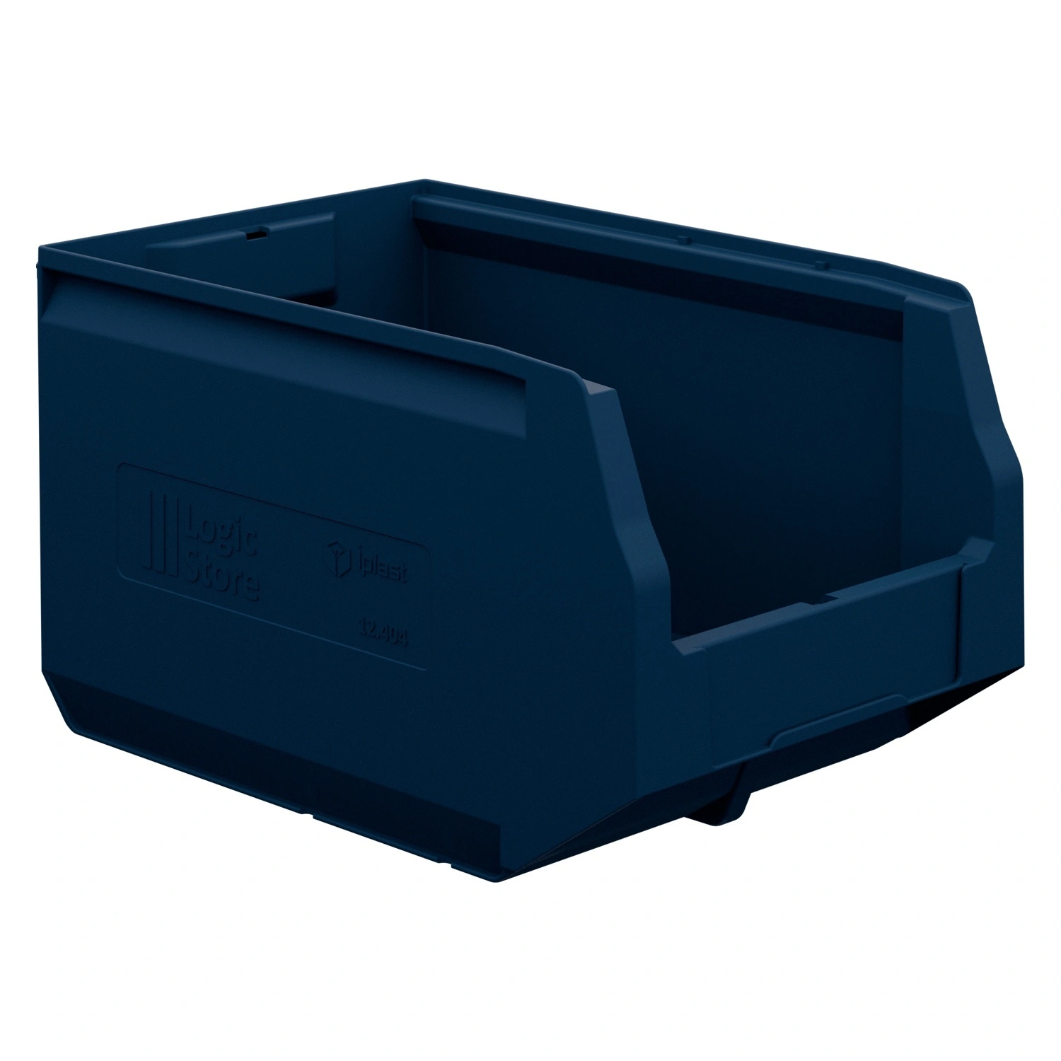 Складской лоток Logic Store 350x225x200 мм iPlast синий индиго с отверстиями для продольной перегородки