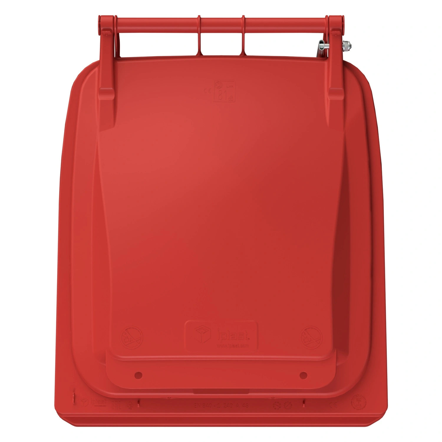 Мусорный контейнер 240 л iPlast красный 2-колёсный (д. 200 мм) с красной крышкой NEW (20.808) Мусорный контейнер 240 л iPlast красный 2-колёсный (д. 200 мм) с красной крышкой NEW (20.808)