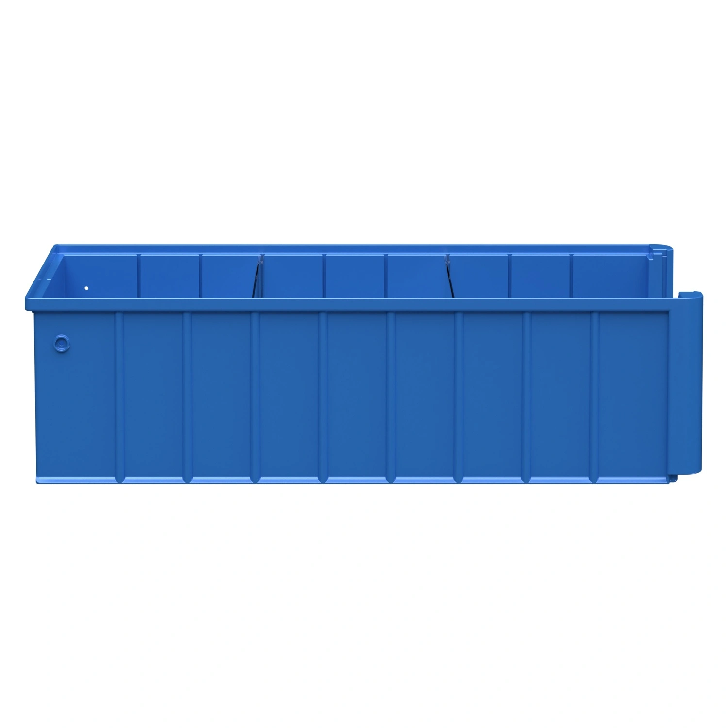 Полочный контейнер SK-5214 500х235х140 мм iPlast голубой с 2 поперечными перегородками