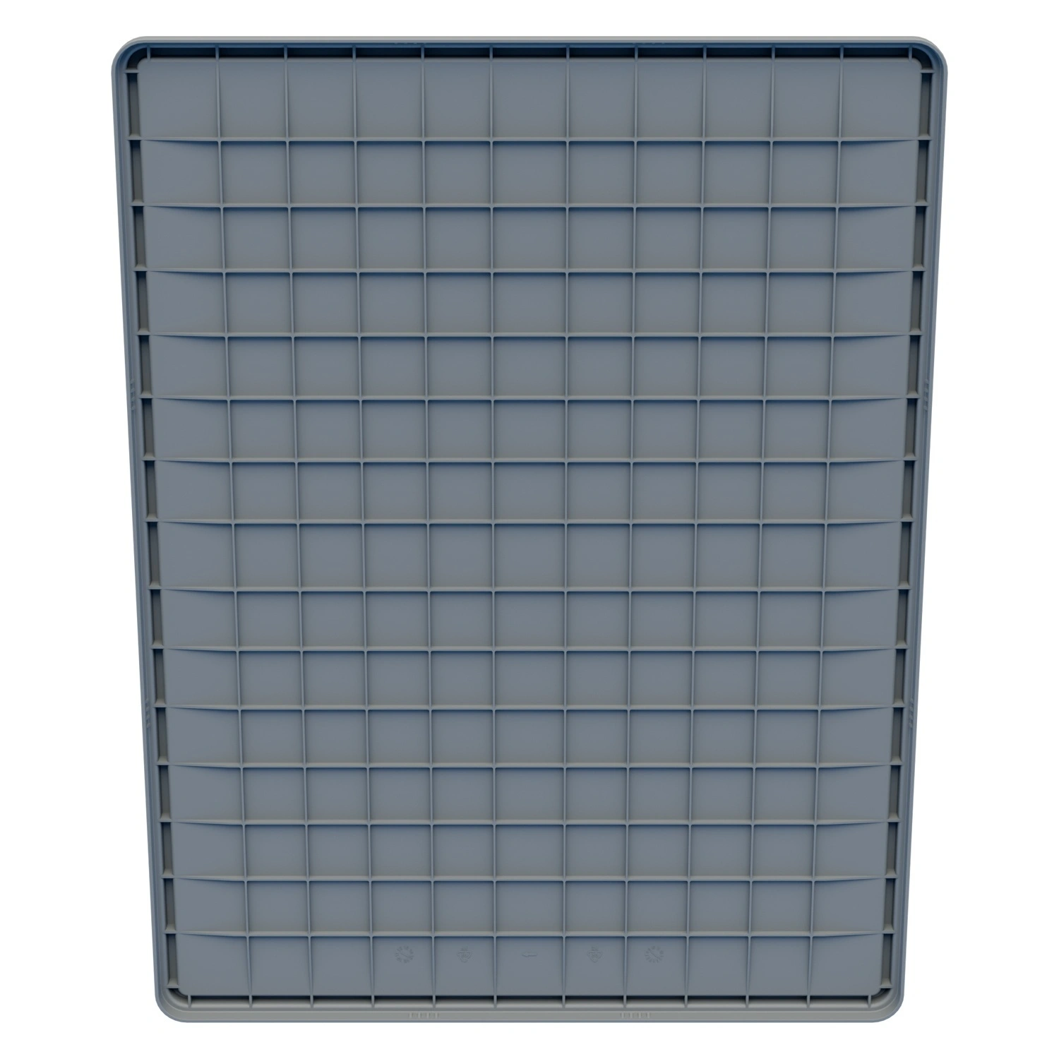 Крышка пластиковая 810х610 мм iPlast светло-серая для ящиков EC-8632