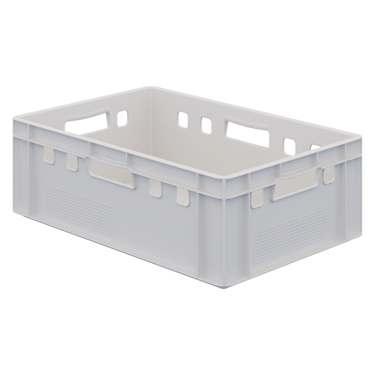 Пищевой ящик универсальный FK-6420 600х400х200 мм iPlast белый со сплошными стенками и дном