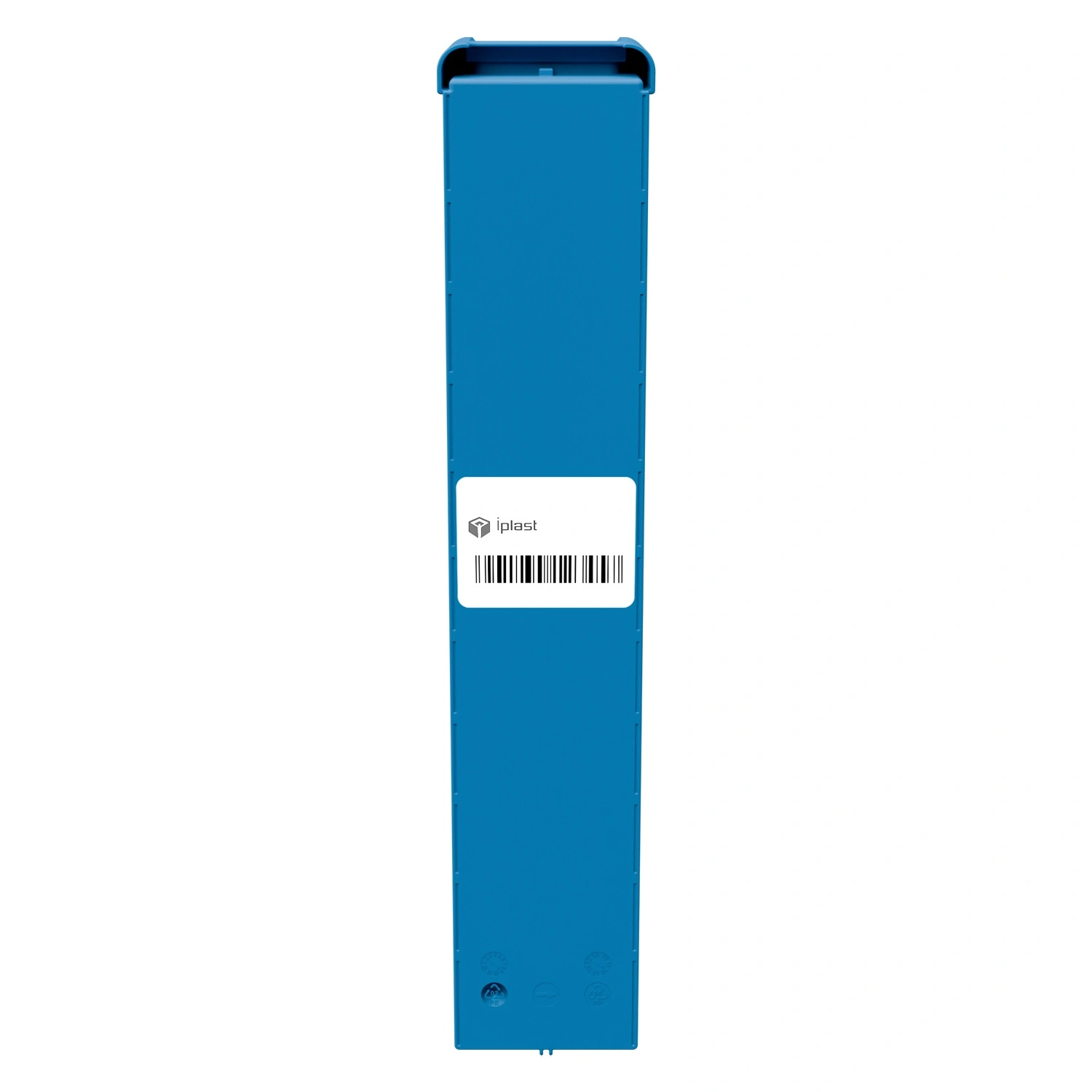 Полочный контейнер SK-6209 600х235х90 мм iPlast голубой с 3 поперечными перегородками и наклейкой 50х70 мм