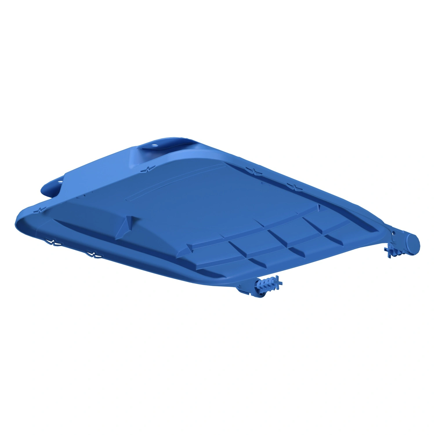 Крышка для мусорного контейнера 120 л (Light) iPlast тёмно-голубая c осями для крепления Крышка для мусорного контейнера 120 л (Light) iPlast тёмно-голубая c осями для крепления