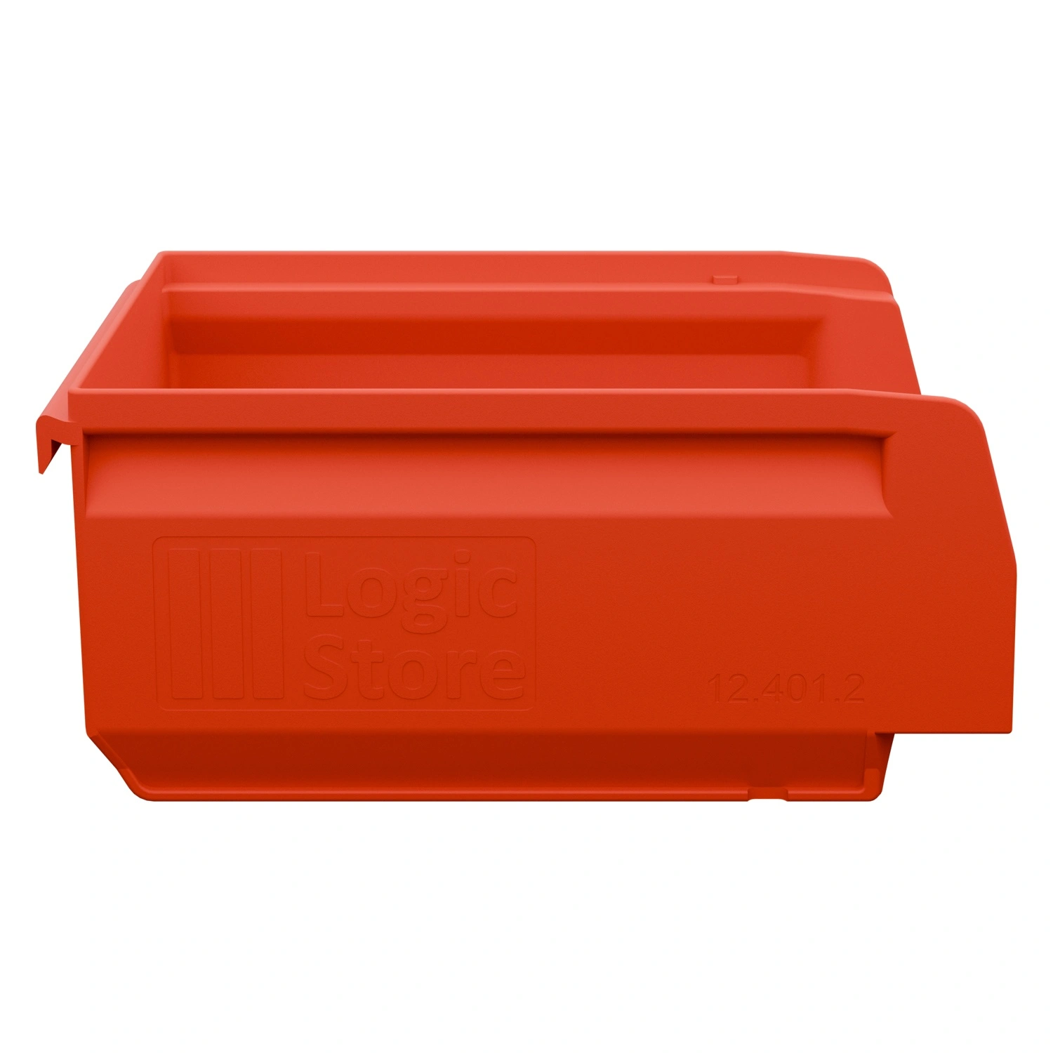 Складской лоток Logic Store 165х100х75 мм iPlast красный с наклейкой 50х70 мм сбоку