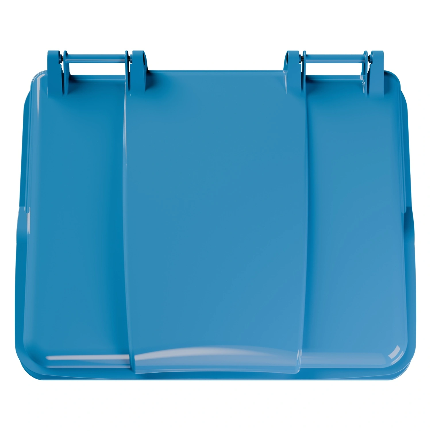 Крышка для мусорного контейнера 1100 л iPlast синяя c осями для крепления