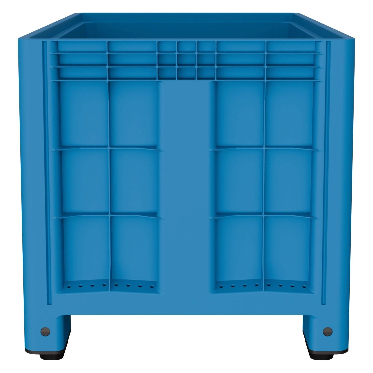 Большой контейнер 1200x800x800 мм iPlast iBOX голубой со сплошными стенками и дном, на ножках