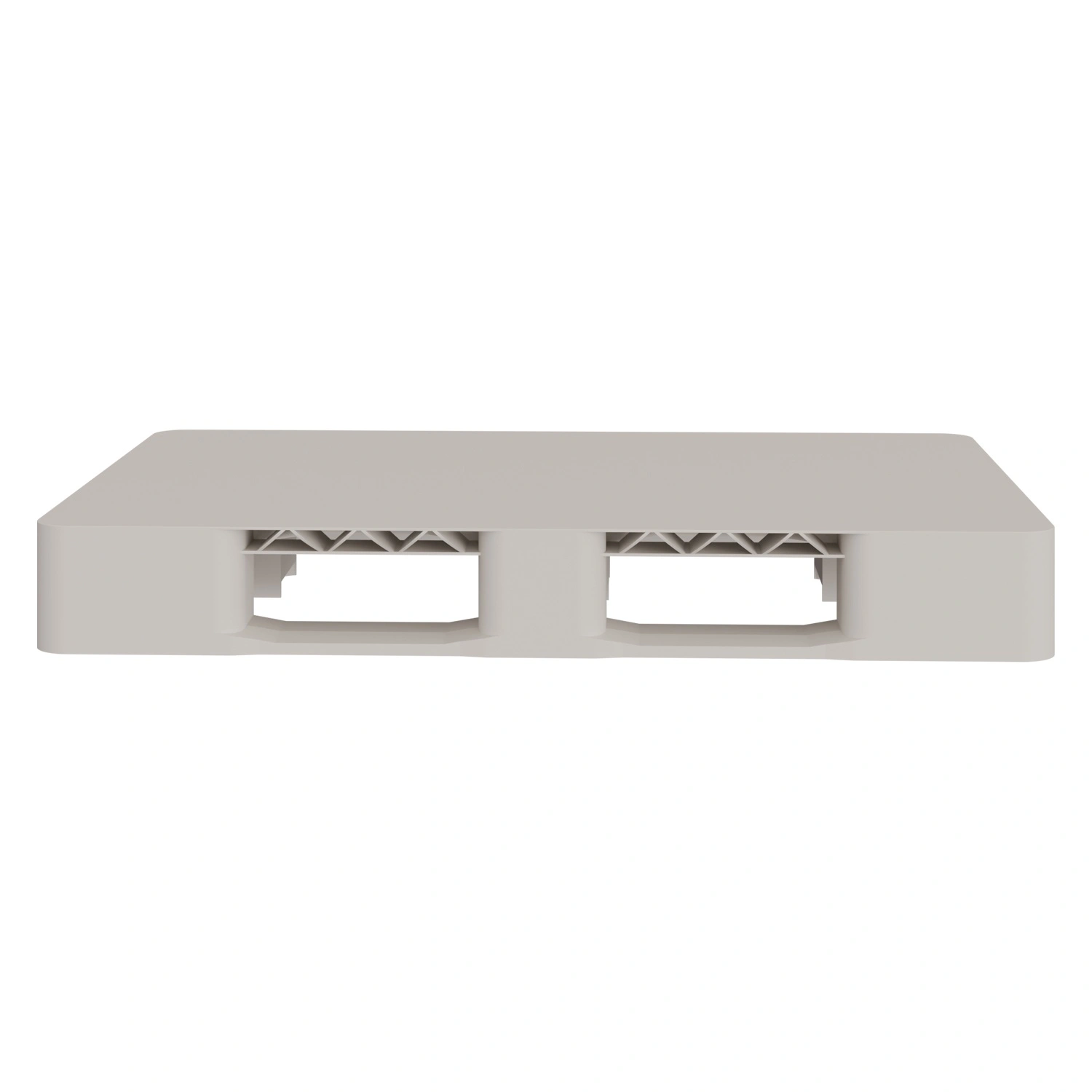 Пластиковый паллет 1200х800х150 мм iPlast белый сплошной на 2 полозьях без бортика