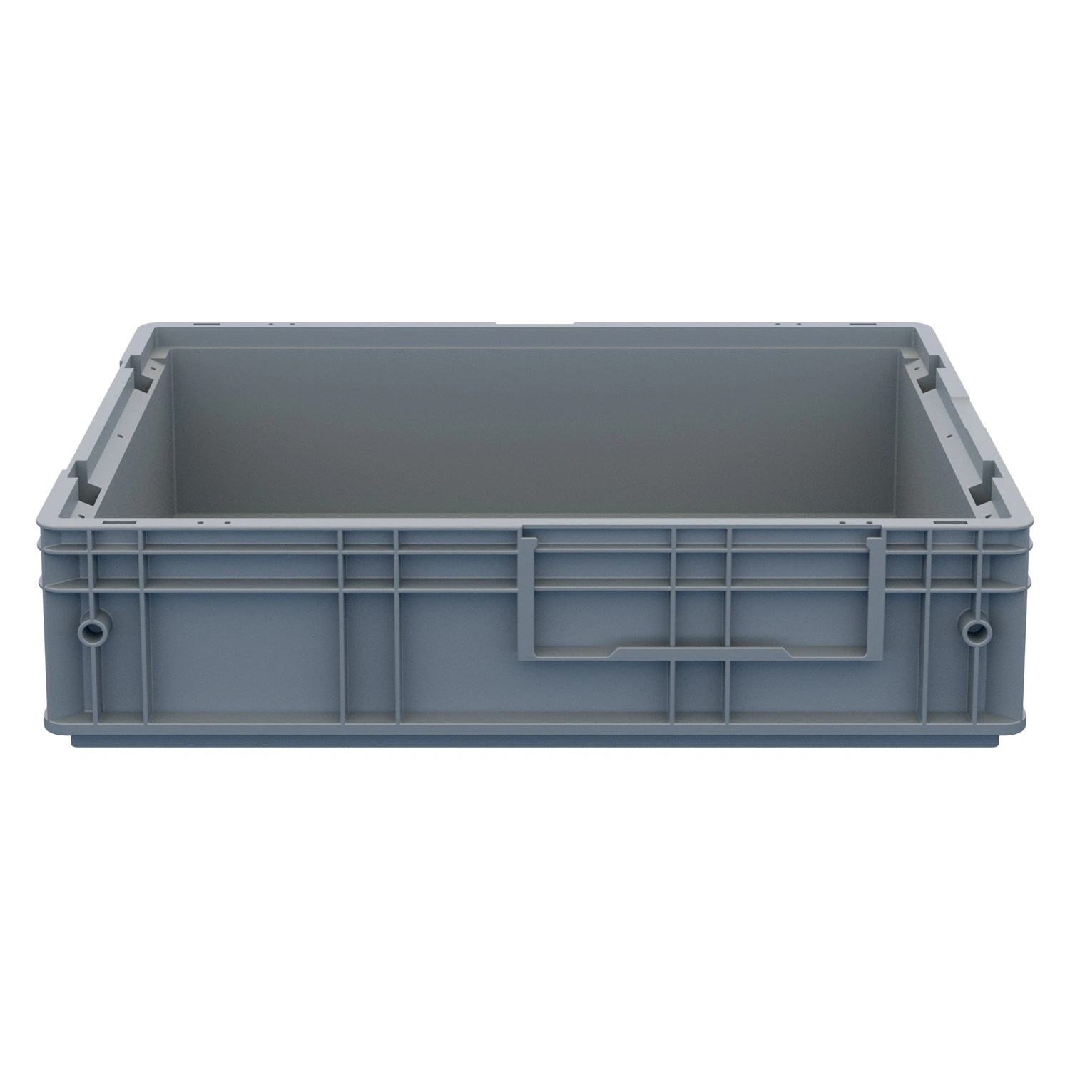 Ящик RL-KLT 6147 594х396х147,5 мм iPlast светло-серый с дренажными отверстиями в дне