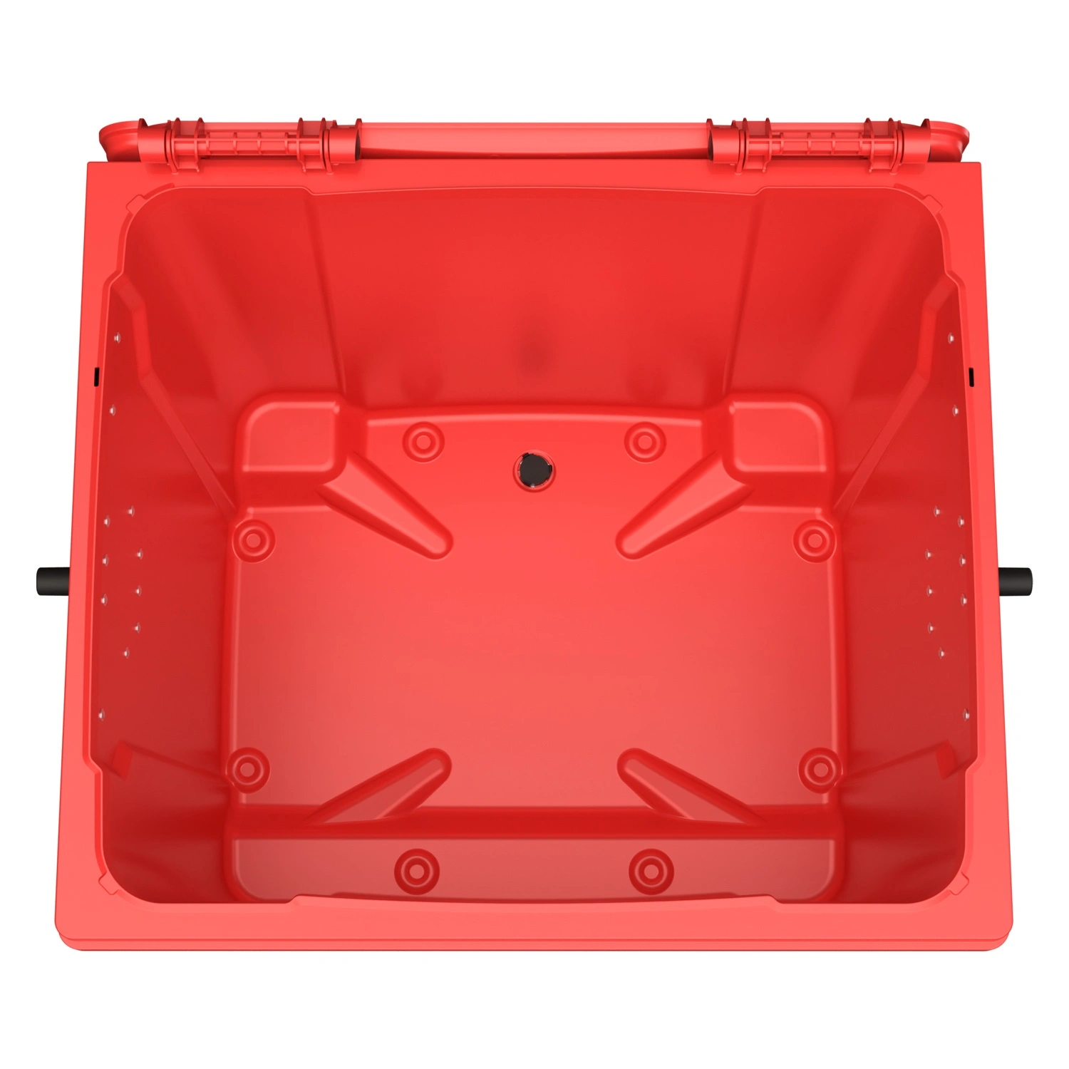 Мусорный контейнер 1100 л iPlast красный 4-колёсный с красной крышкой N1 (20.807.1)