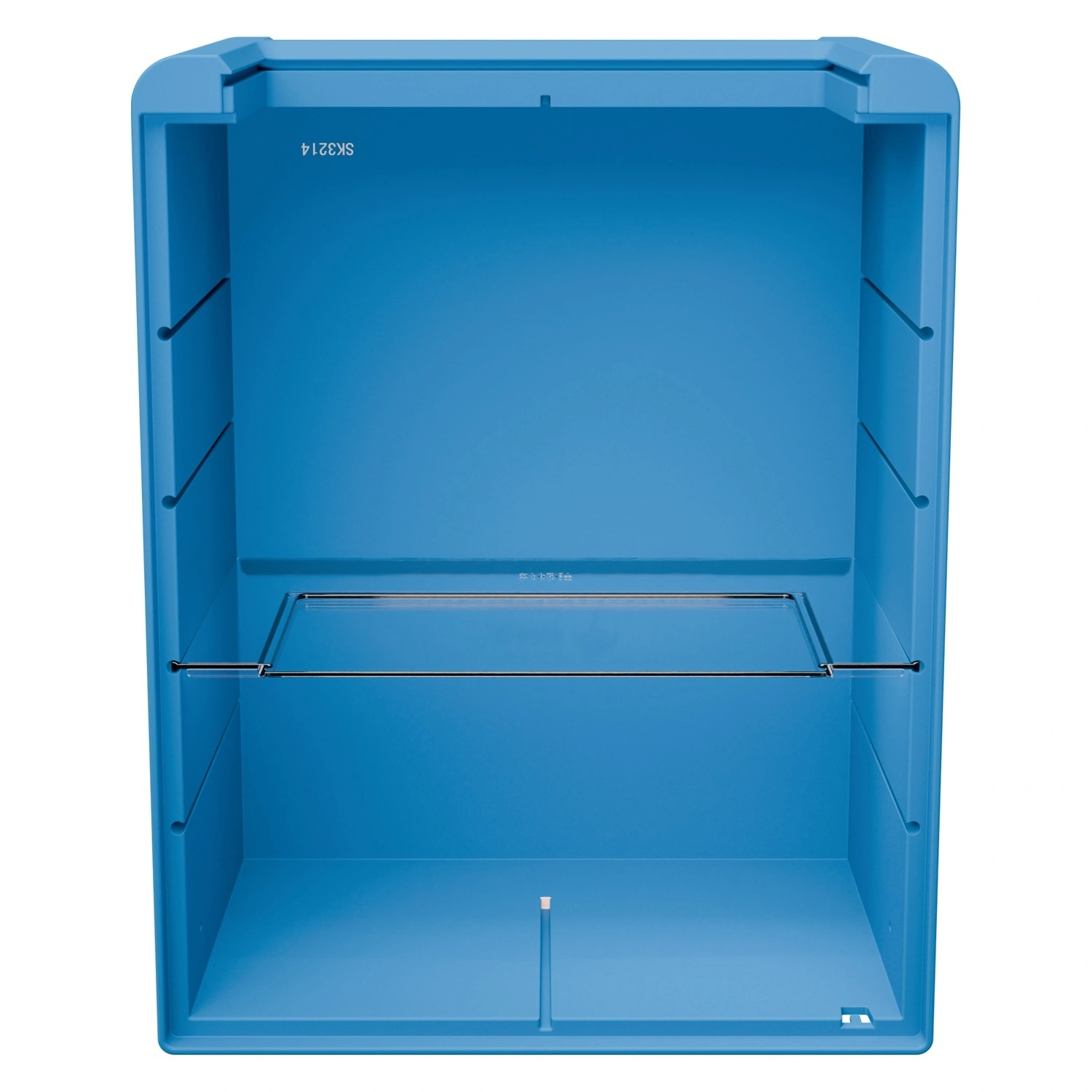 Полочный контейнер SK-3214 300х235х140 мм iPlast голубой с 1 поперечной перегородкой