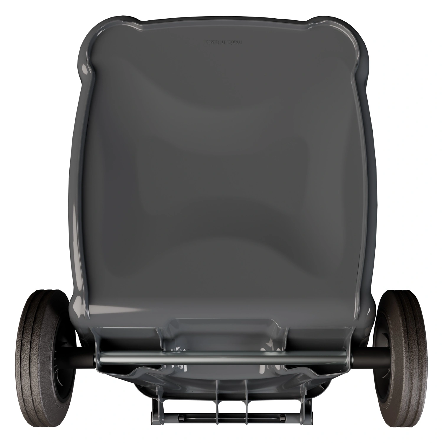 Мусорный контейнер 240 л iPlast тёмно-серый 2-колёсный (д. 200 мм) с тёмно-серой крышкой NEW (20.808)